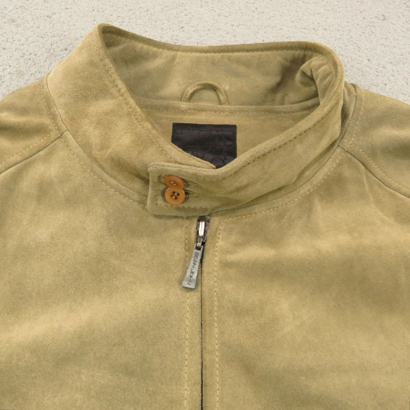 Sean John Sean John Leather Jacket XXL Men Tan Suede Full Zip Heavyweight Y2K VINTAGE Coat Size US XXL / EU 58 / 5 - 4 Thumbnail