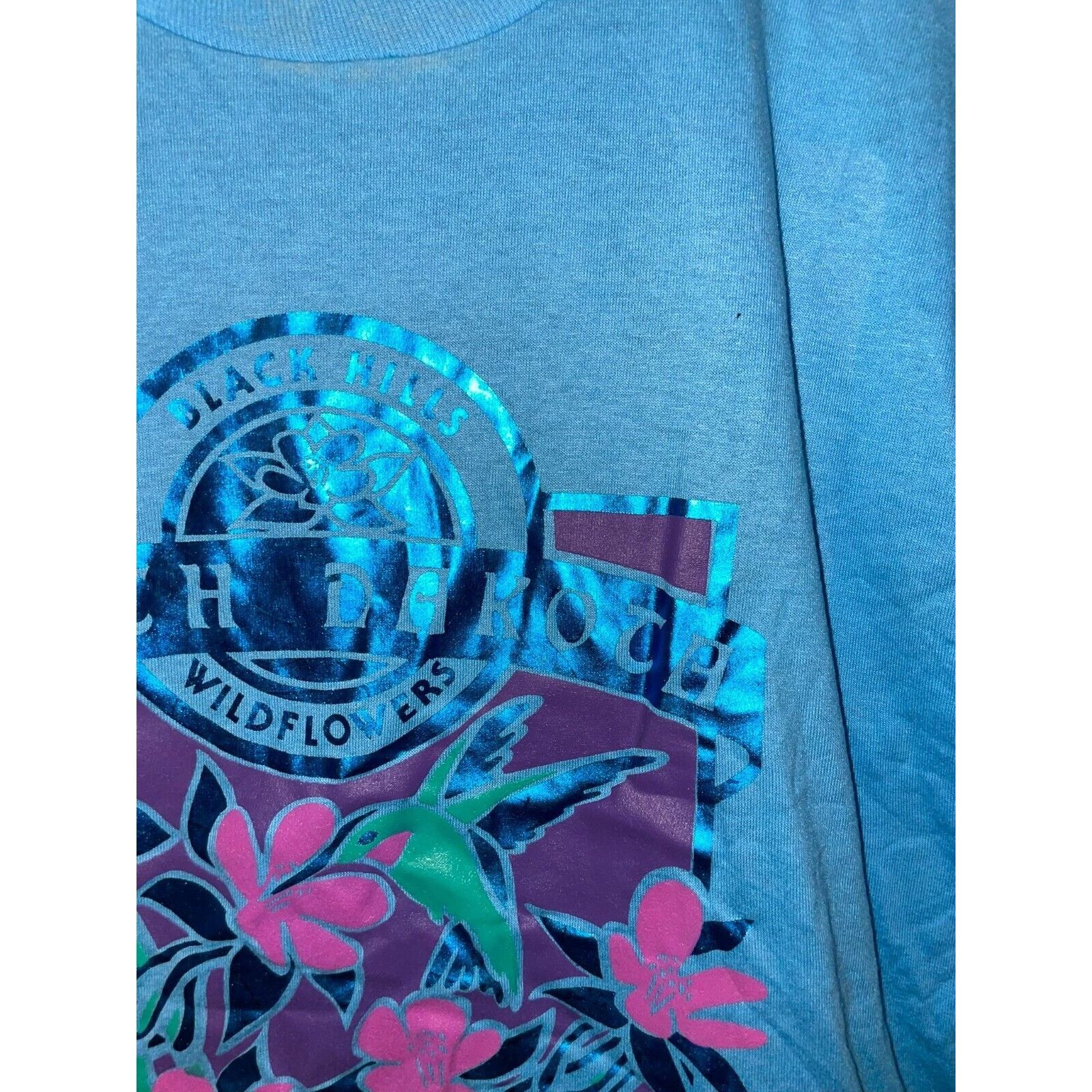 Jerzees Vintage South Dakota Shirt Black Hills Blue Tee VTG 90s L Size US L / EU 52-54 / 3 - 3 Thumbnail