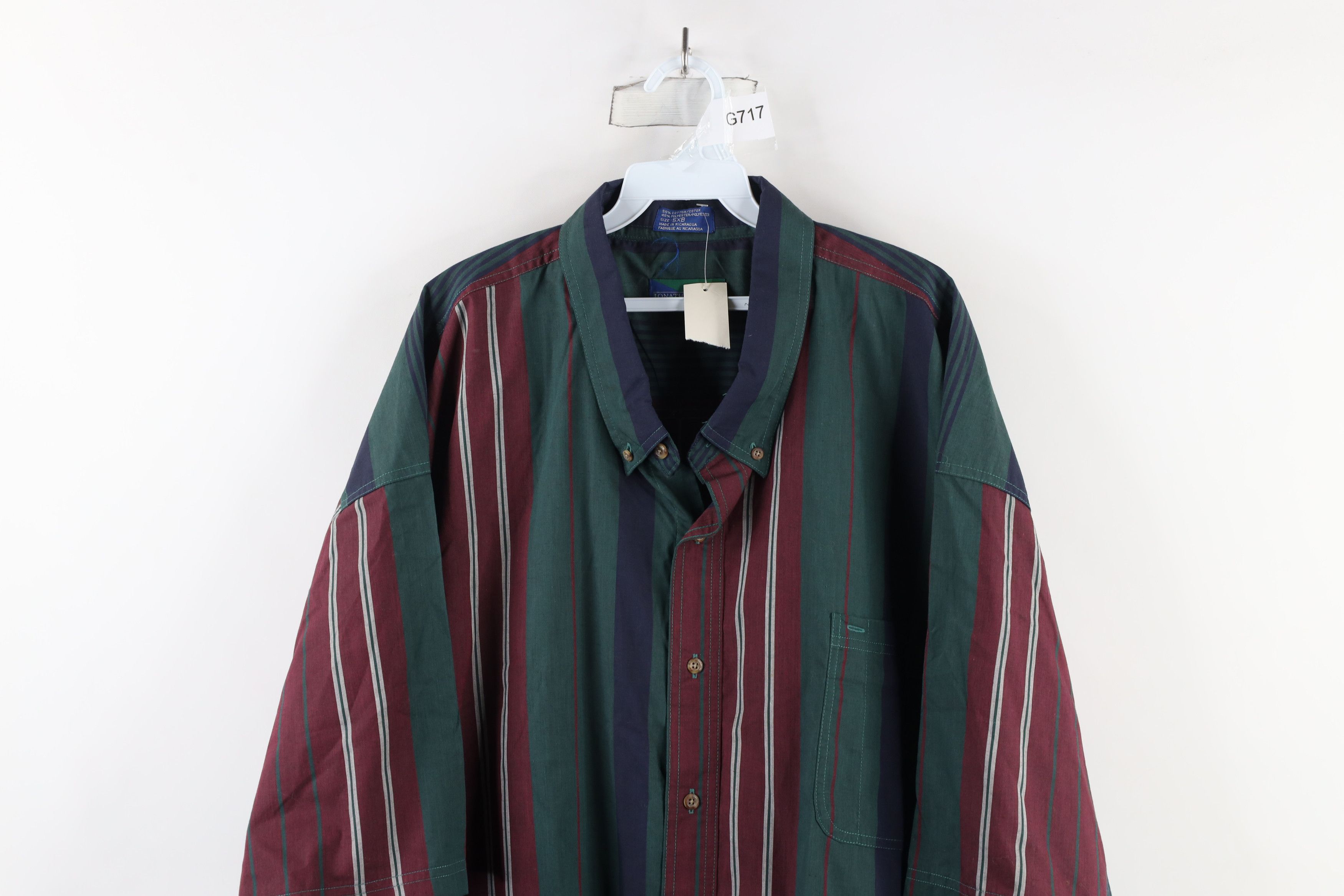 Vintage Deadstock Vintage 90s Streetwear Block Button Down Shirt Size US XXL / EU 58 / 5 - 2 Thumbnail