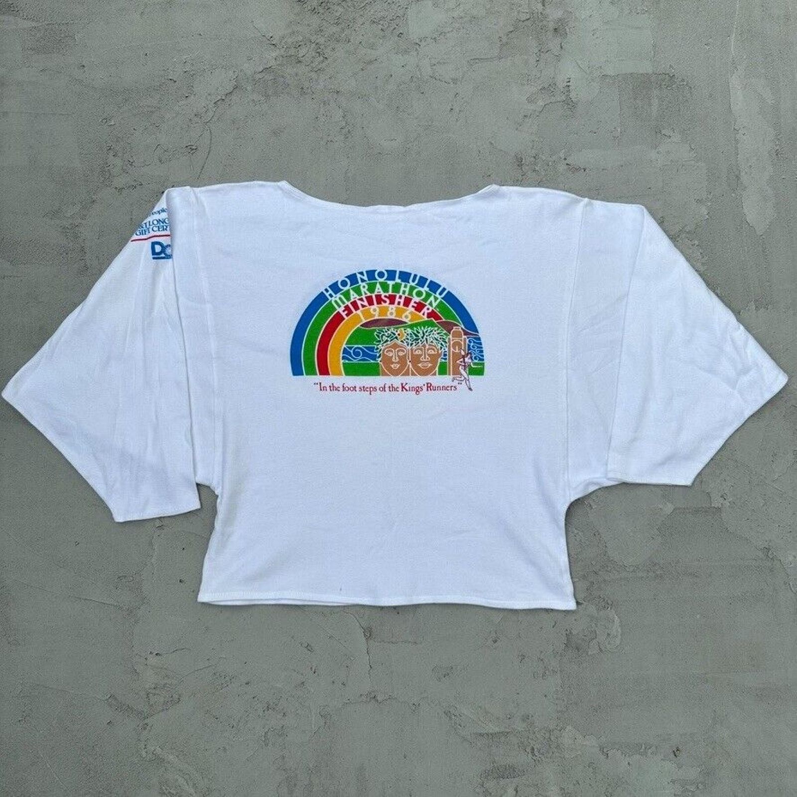 Vintage Vintage Crazy Shirts Honolulu Marathon Hawaii 1986 Shirt Size S / US 4 / IT 40 - 4 Thumbnail