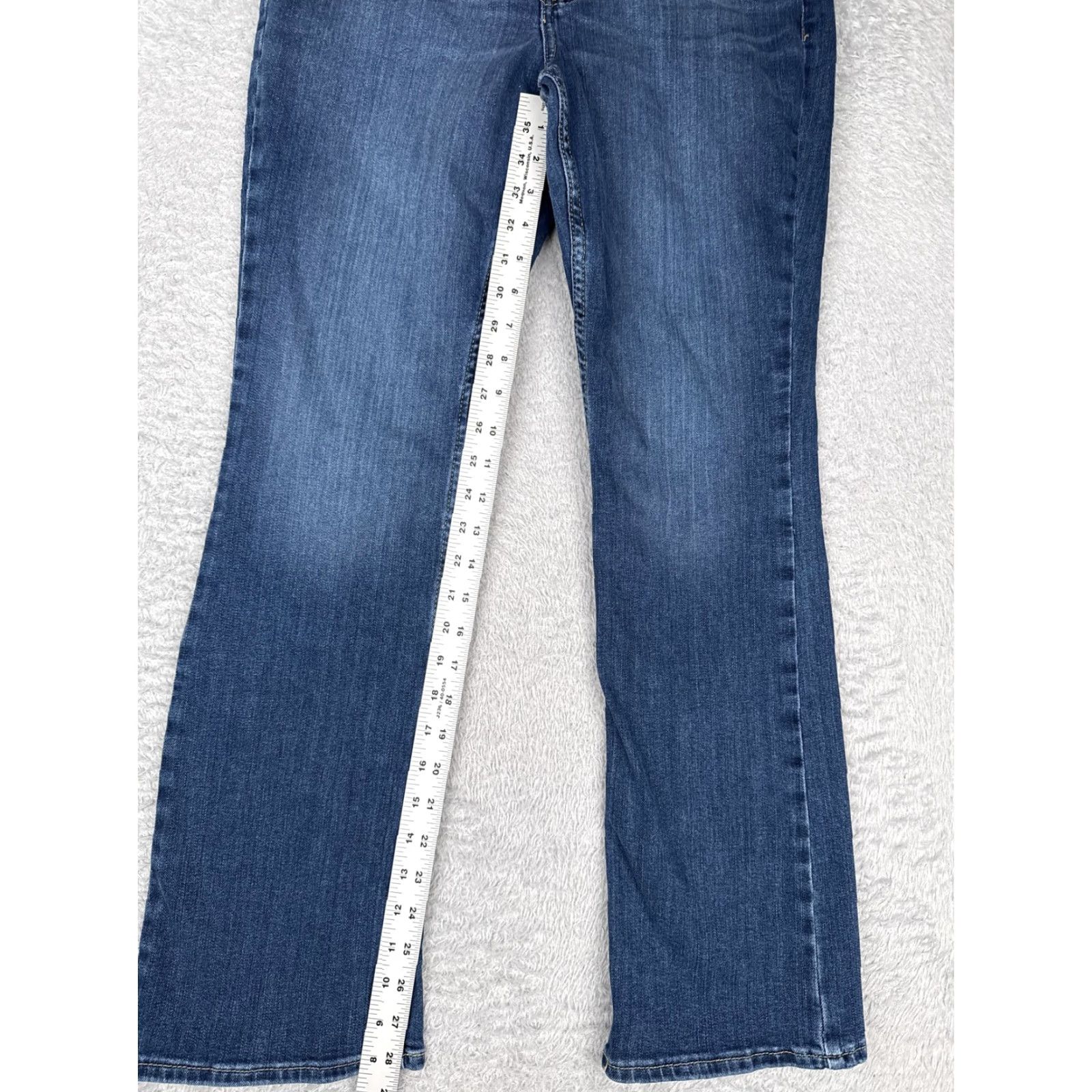 Lee Lee Jeans Women 30x29 Jeans Blue Bootcut Denim Stretch Mid Rise 90s City USA Womens Size 30" / US 8 / IT 44 - 7 Thumbnail