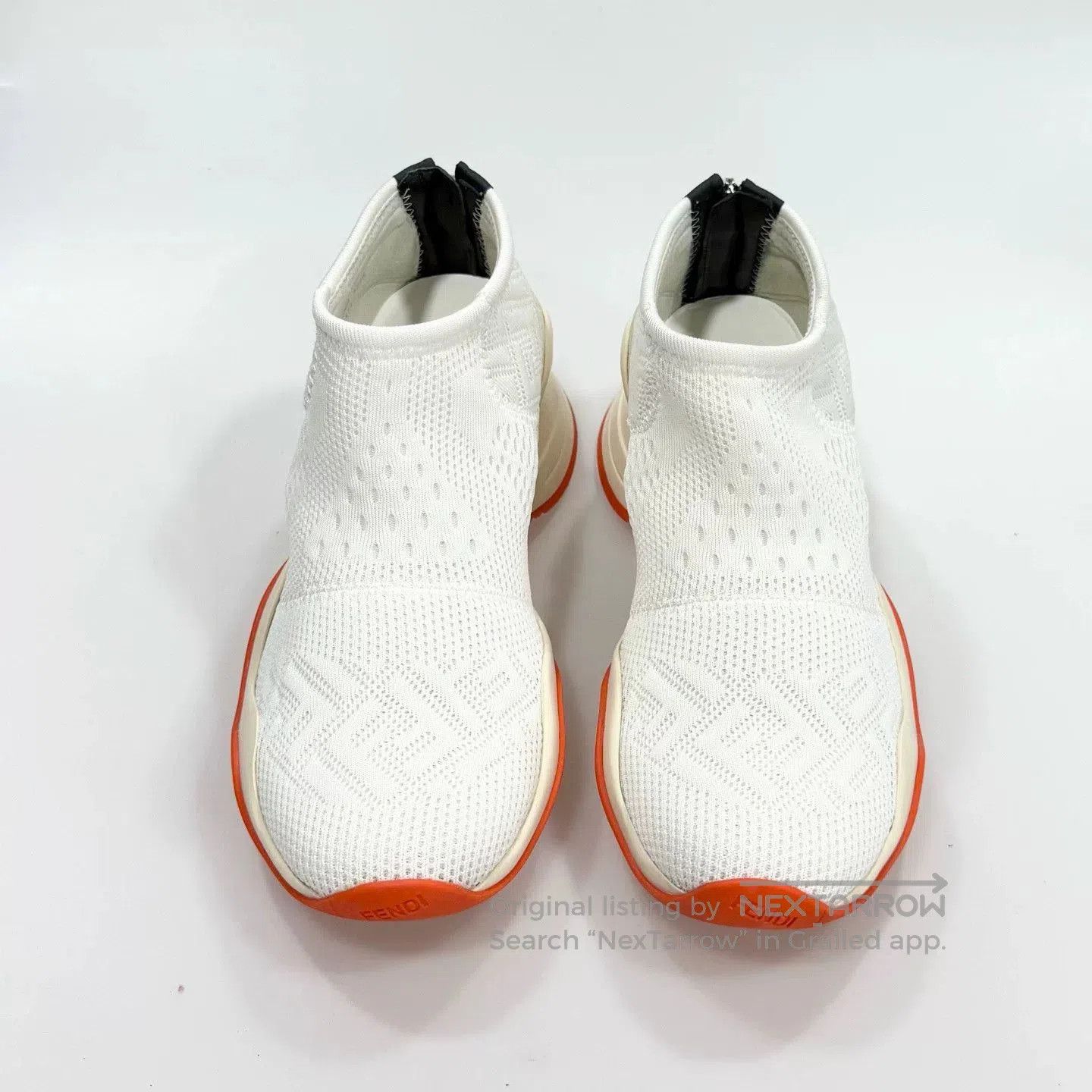 Fendi FENDI White Orange Sneakers. Size US 6.5 / IT 36.5 - 2 Thumbnail