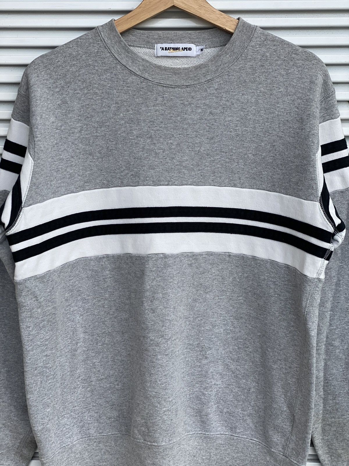 Bape Bape Striped Crewneck Size US M / EU 48-50 / 2 - 2 Thumbnail