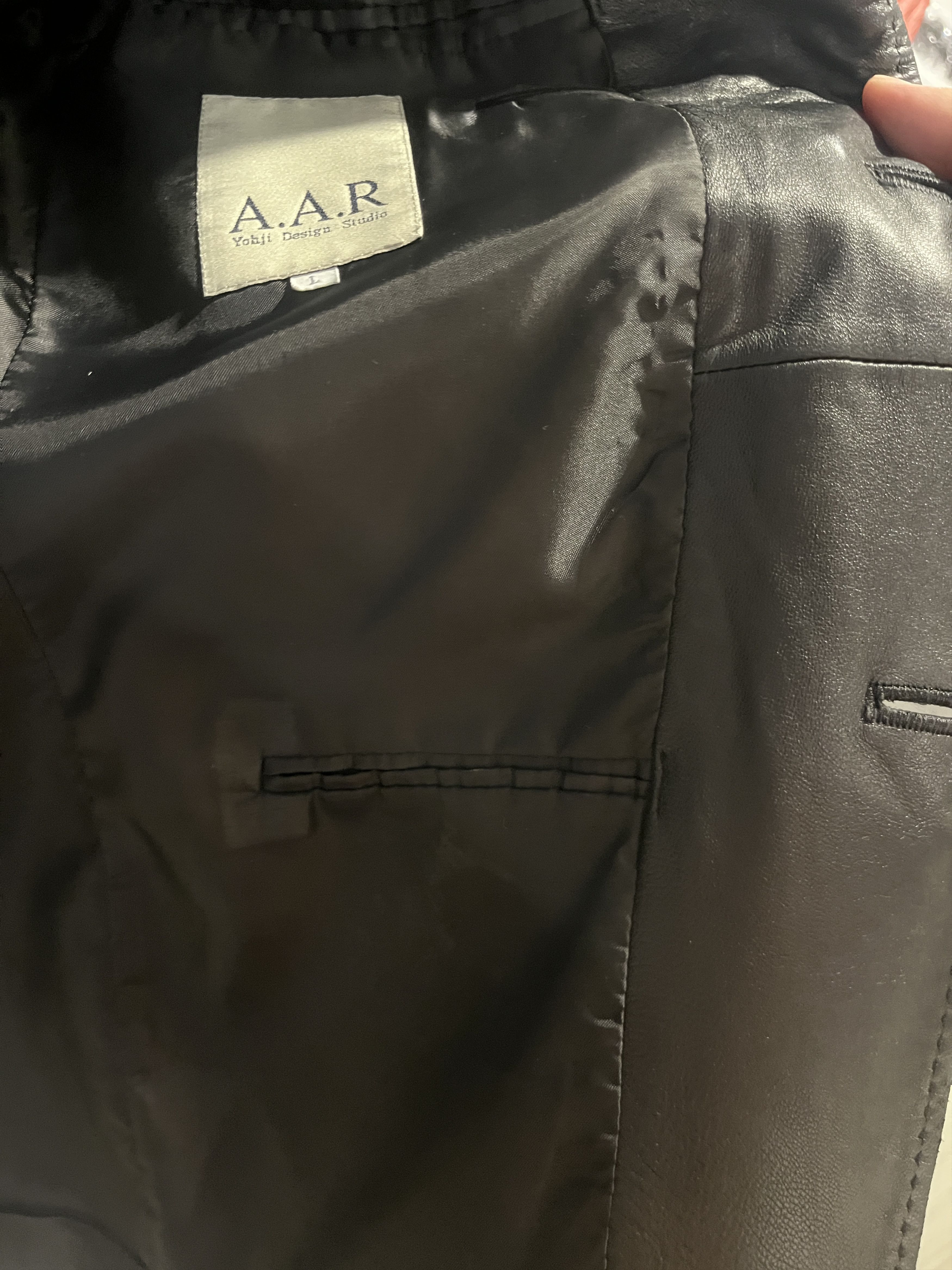 Yohji Yamamoto AAR Yohji Design Studio Sheepskin Leather Blazer Jacket Size US L / EU 52-54 / 3 - 6 Thumbnail