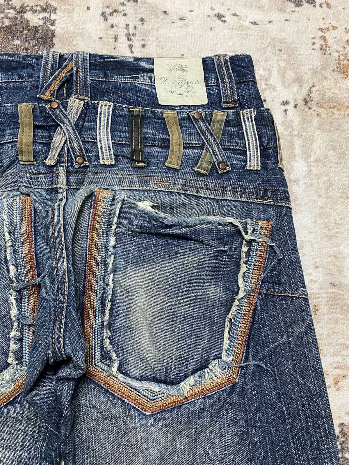 If Six Was Nine 💥Rare Double Waist Handcraft Jeans💥 Size US 31 - 10 Thumbnail