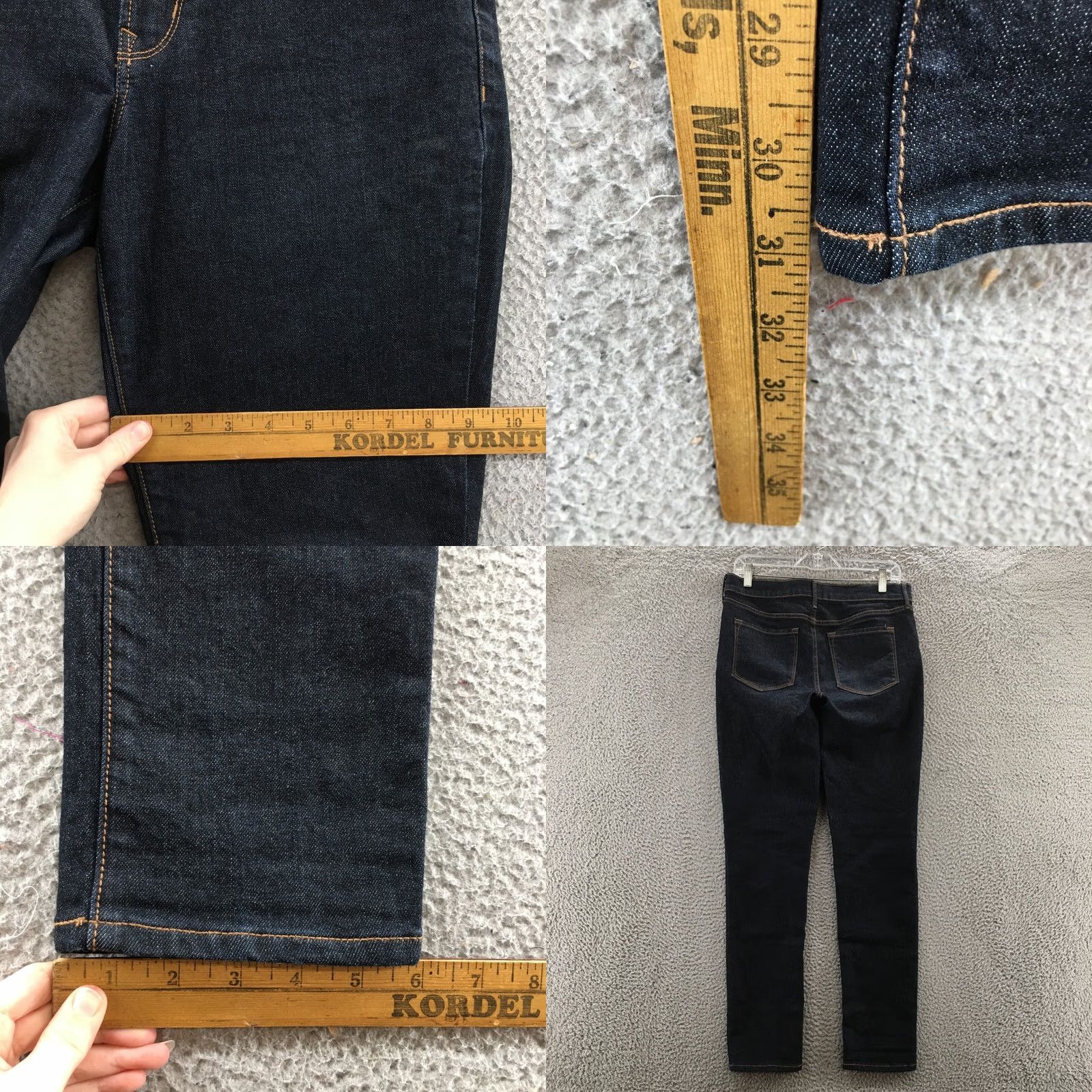 Old Navy Old Navy Original Skinny Jeans Womens 8 Blue Dark Wash Denim Zip Jeans 5-Pocket Regular Rise 32x31 Denim Slim Fit Womens Size 30" / US 8 / IT 44 - 8 Thumbnail