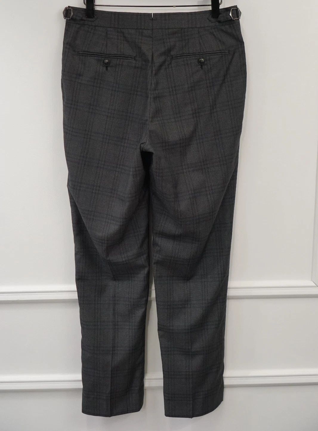 Suitsupply Men Suitsupply Pants Trousers Grey Brescia Wool Plaid US36 Size 36R - 2 Thumbnail