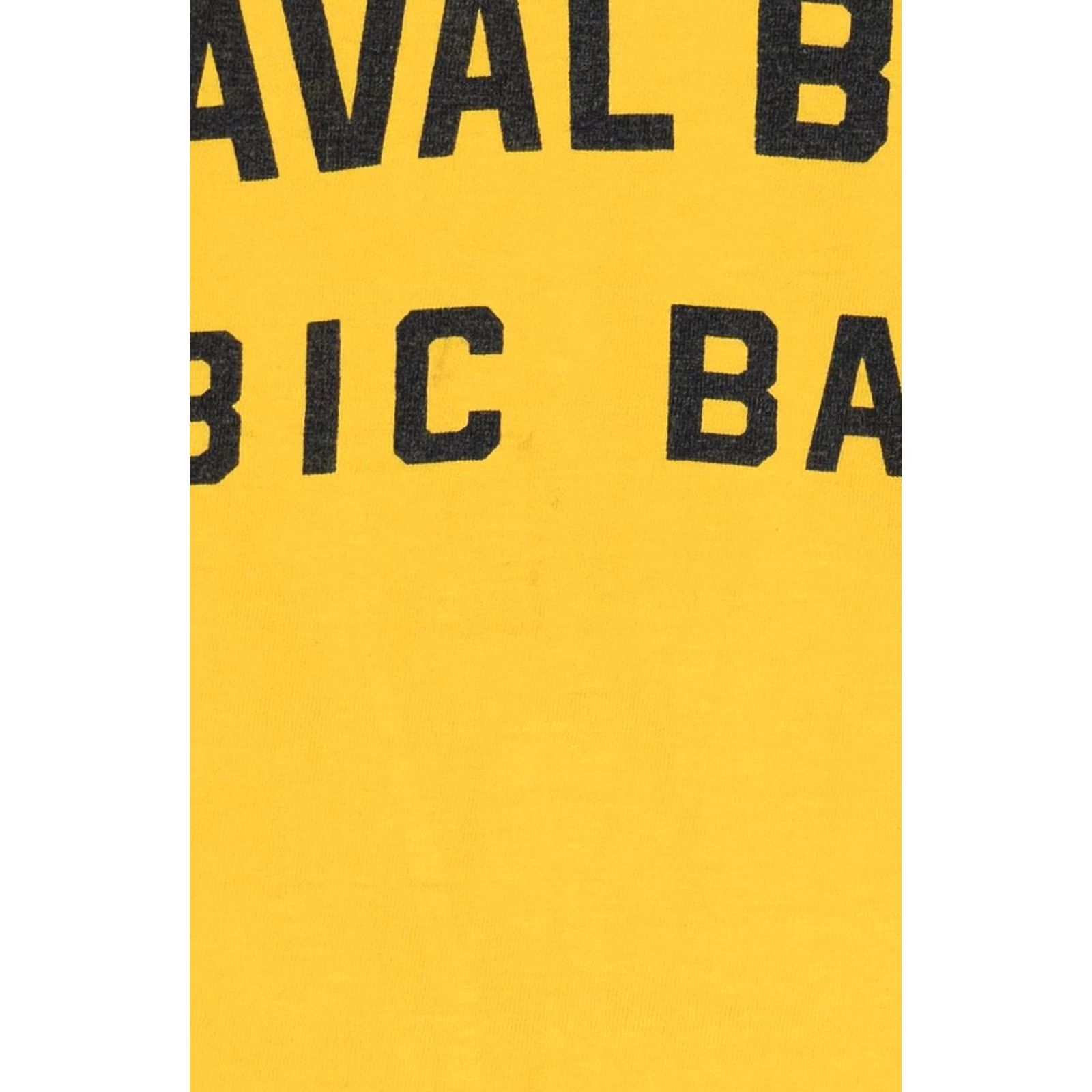 Vintage Vintage US Naval Base Subic Bay Crop Top T-Shirt - Yellow Unisex Adults XL Short Sleeve 1990s Mens Womens Girls Boys Size US XL / EU 56 / 4 - 5 Thumbnail