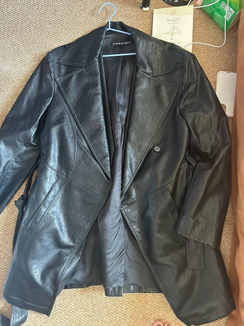 Y/Project Y/project Faux Leather Coat M - dmc Size US M / EU 48-50 / 2 - 1 Thumbnail