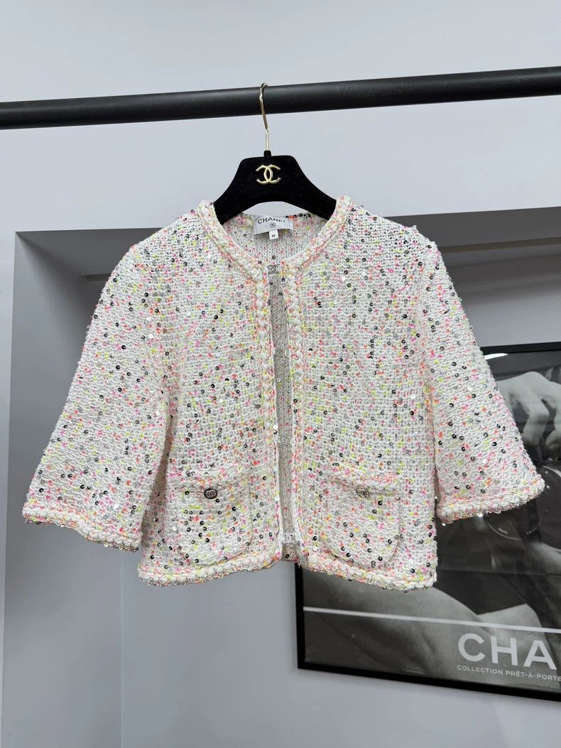 Chanel Chanel Colourful sequin knitted cardigan coat Size XS / US 0-2 / IT 36-38 - 1 Thumbnail