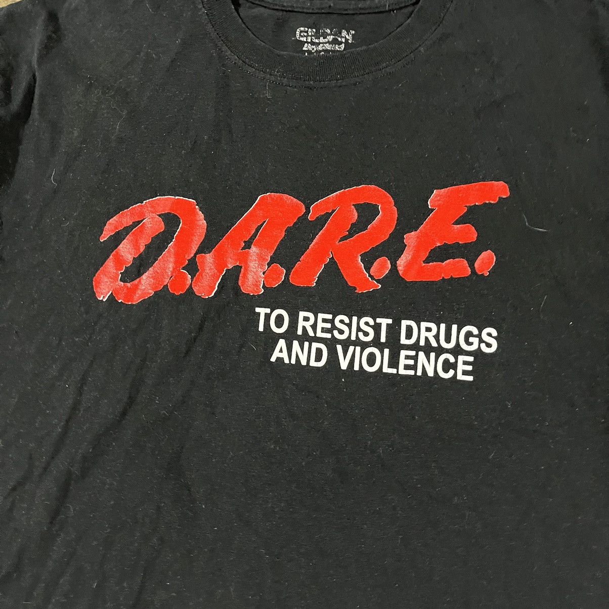 D.A.R.E × Vintage DARE Vintage Y2K Crazy Logo Anti-Drug Tee Shirt Size Medium Size US M / EU 48-50 / 2 - 3 Thumbnail