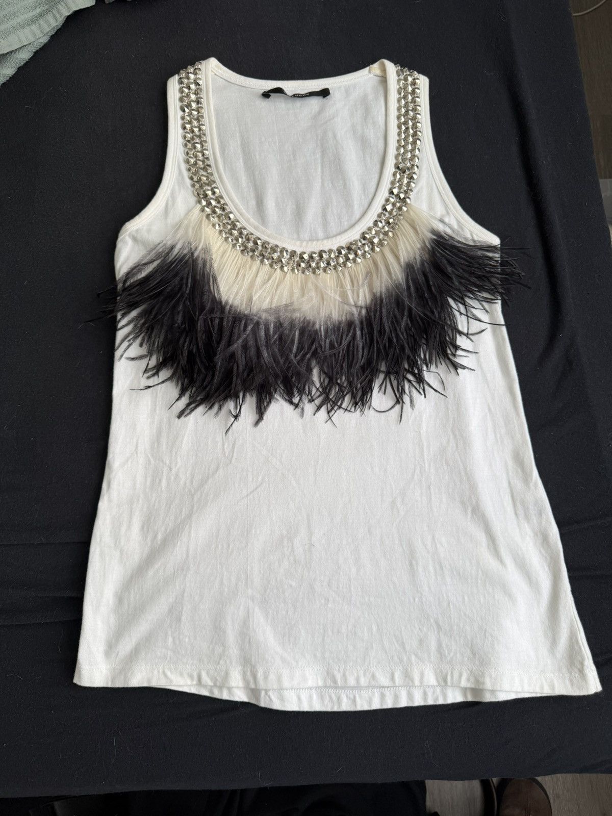 Givenchy Givenchy studded tanktop with feathers Size S / US 4 / IT 40 - 1 Thumbnail