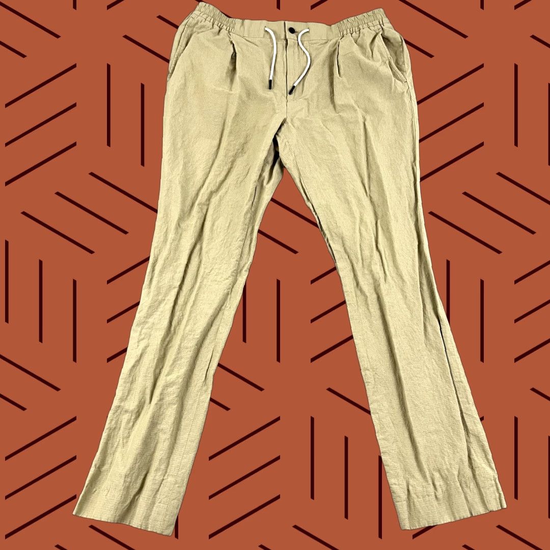 Vintage VINTAGE Spier & Mackay Men's Pants Size 38 x 32 Brown Linen Blend Slim Trousers Casual Business Size US 38 / EU 54 - 1 Thumbnail