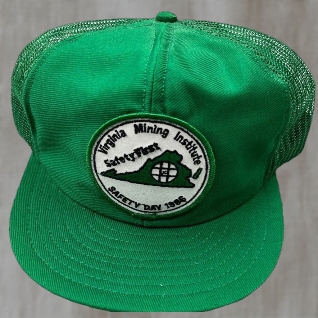 Coal Vintage Louisville MFG Trucker Hat Cap Snap Back Green Patch USA Coal Mining 80s Size ONE SIZE - 1 Thumbnail