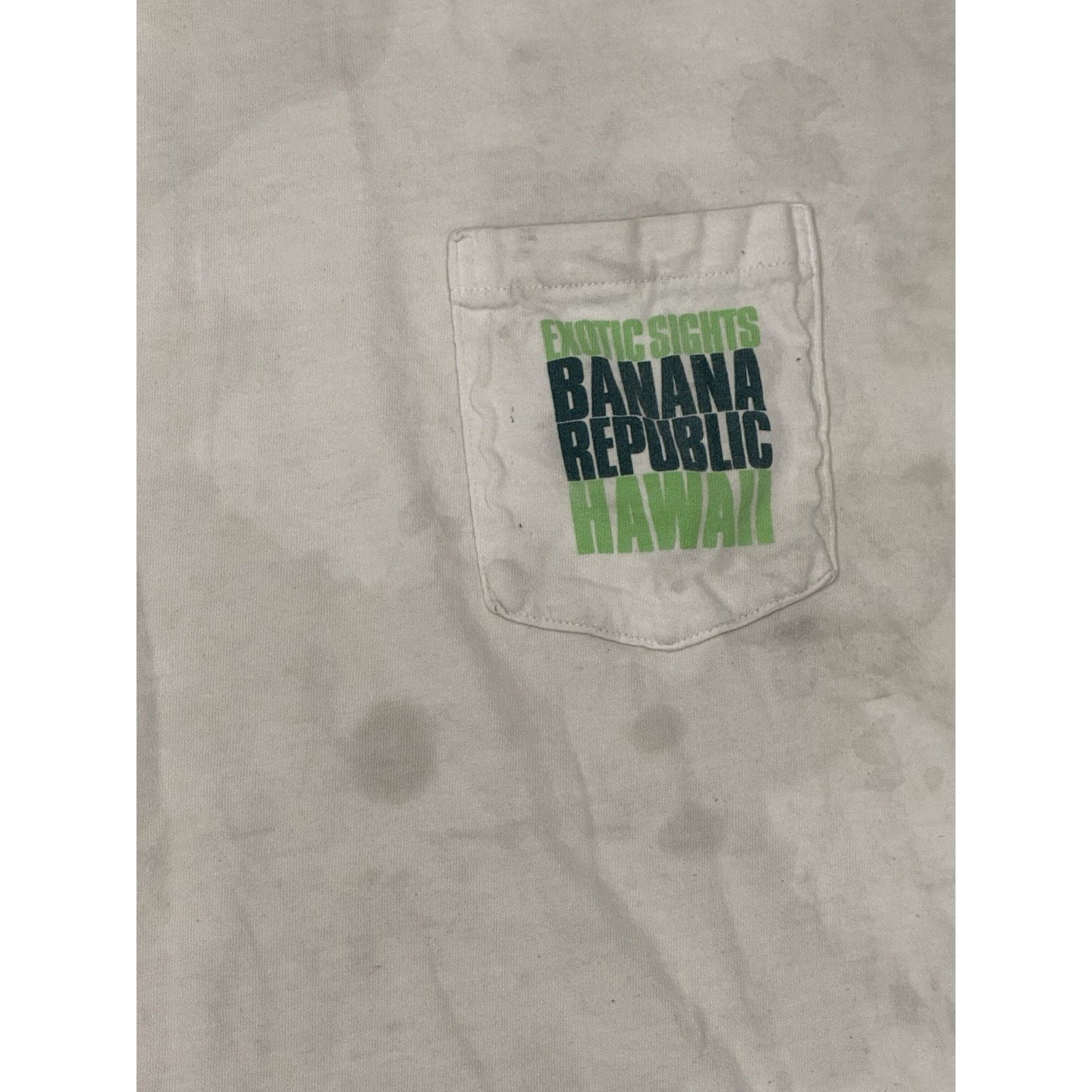 Banana Republic Vintage 90s Banana Republic Pocket Tee Hawaii Exotic Stained Size US L / EU 52-54 / 3 - 6 Thumbnail