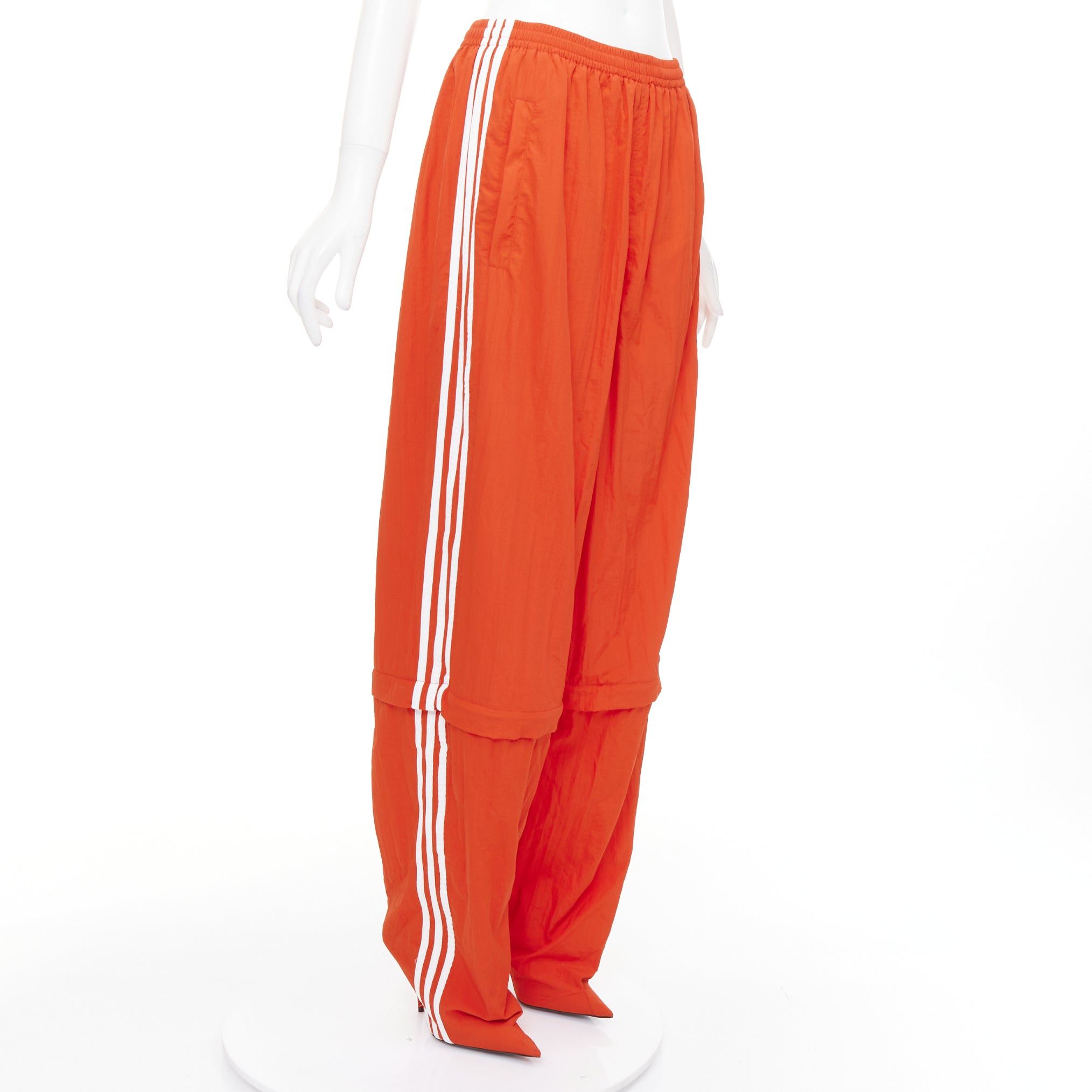 Balenciaga rare BALENCIAGA ADIDAS Demna 2022 Runway Pantashoe Jogginghose red track heels EU38 Size US 6 / IT 36 - 1 Thumbnail