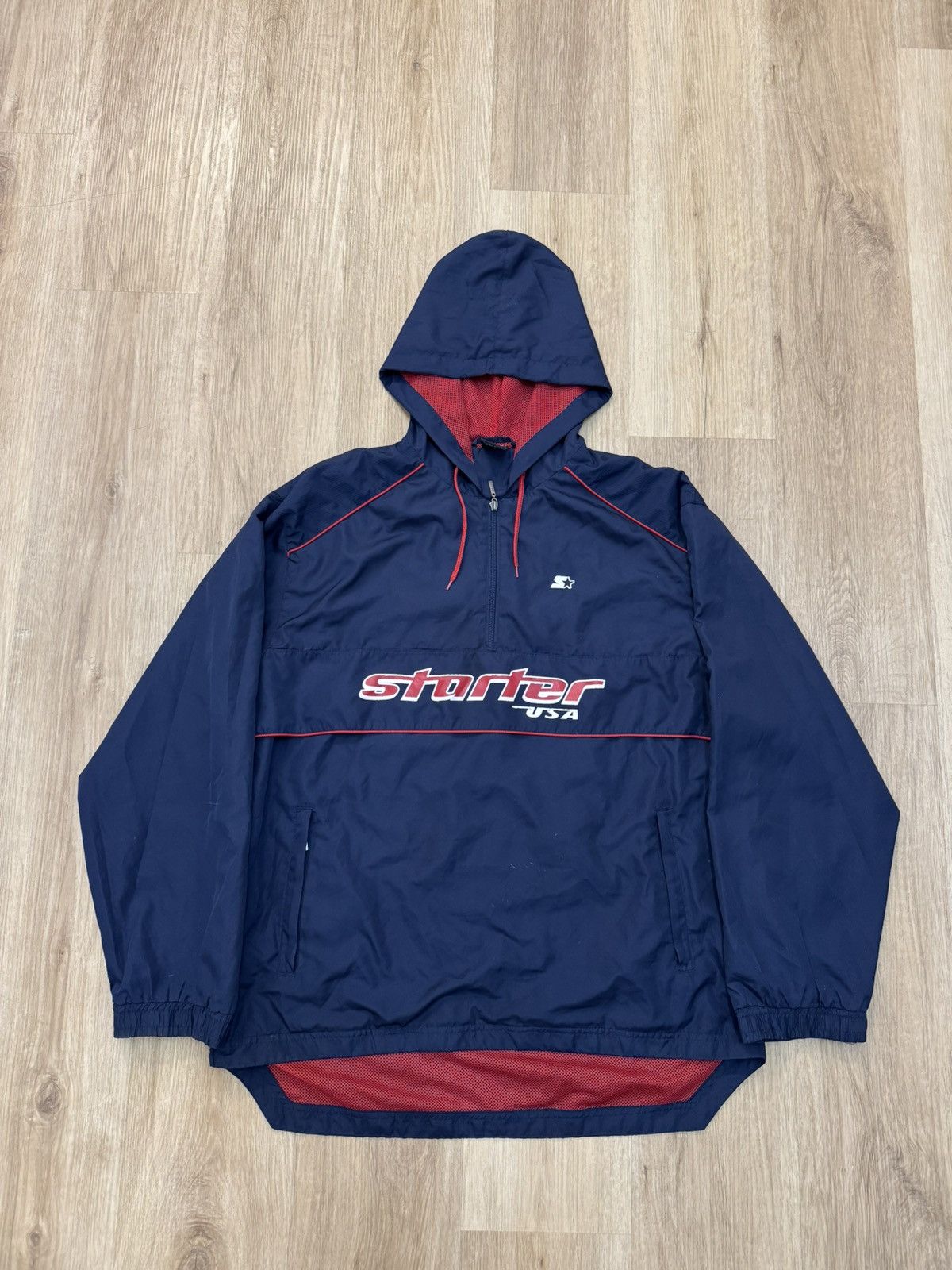 Starter Starter USA Anorak Jacket Light Navy Zip Hood size L Size US L / EU 52-54 / 3 - 1 Thumbnail