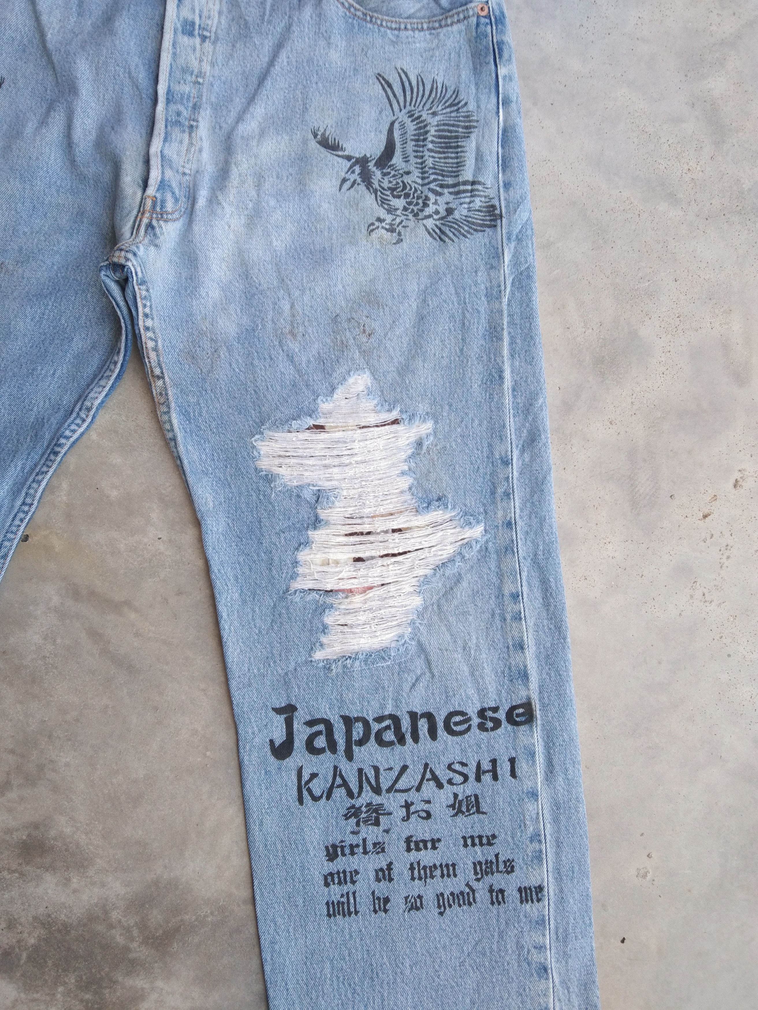 Levi's Vintage Levi's 501 x Anch Crash 90s Y2k Jeans 38x32 Size US 38 / EU 54 - 7 Thumbnail