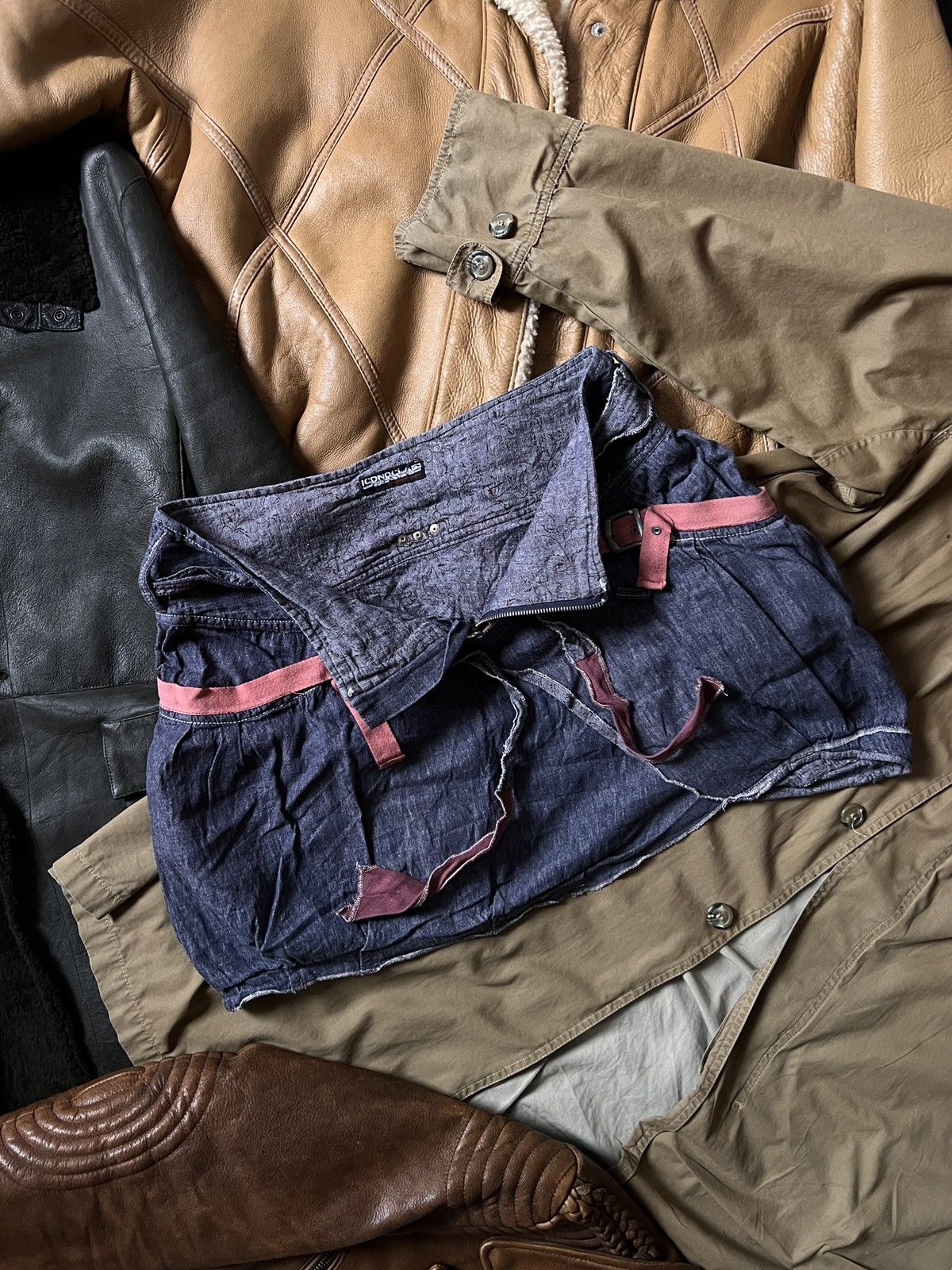 Other Vintage Avant Garde Alternative Bondage Style Mini Skirt Size 36" / US 14 / IT 50 - 3 Thumbnail