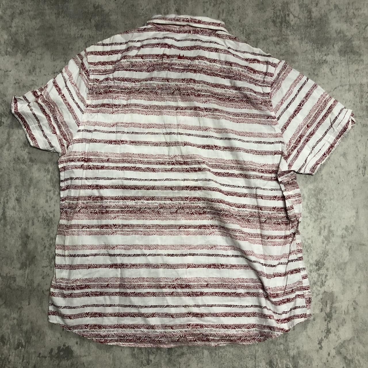 Other Mantaray white and burgundy striped button up shirt #stripes Size US XL / EU 56 / 4 - 4 Thumbnail