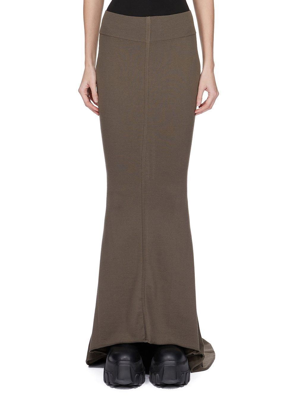 Rick Owens o1y0126 Maxi Skirt in Gray Size 27" / US 4 / IT 40 - 1 Thumbnail