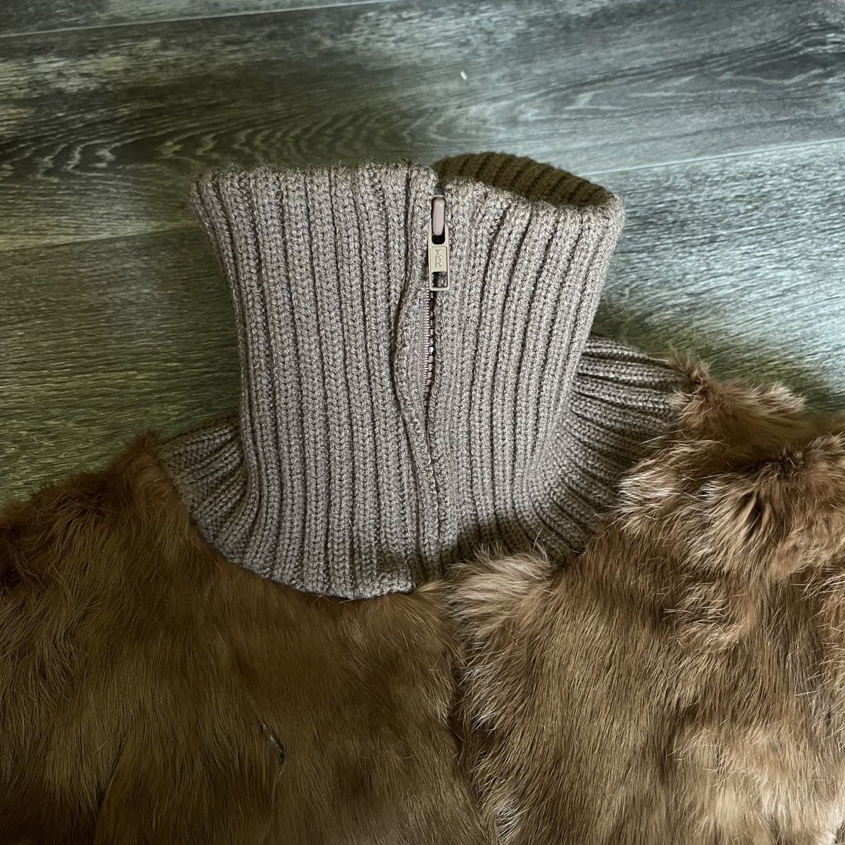Vintage Vintage 90s Pure Rabbit Fur Wool Sweater Zip Jacket & Scarf Size L / US 10 / IT 46 - 4 Thumbnail