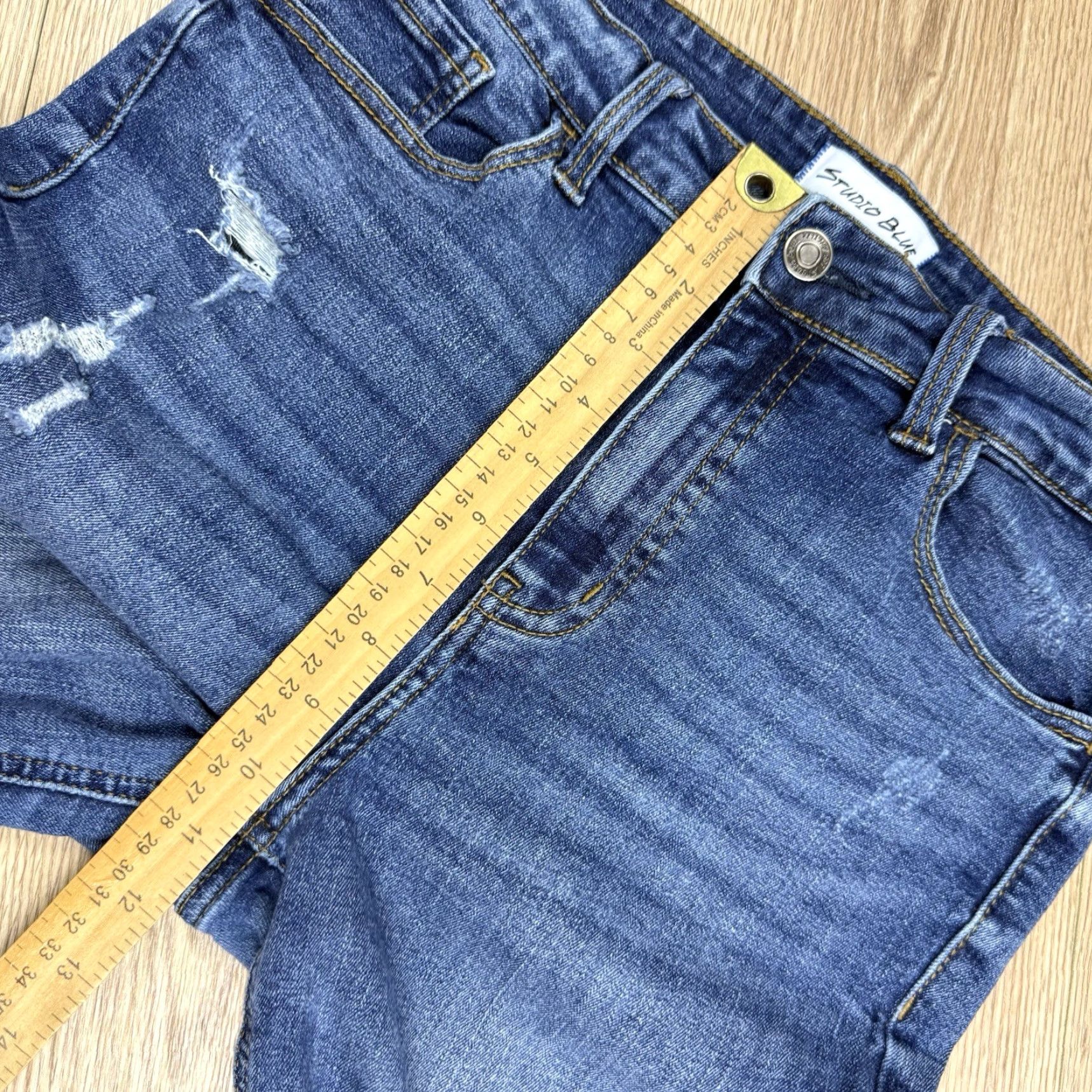 Vintage Studio Jeans Womens Size 30 Blue Denim Distressed Skinny Ankle Raw Hem Size 30" / US 8 / IT 44 - 6 Thumbnail