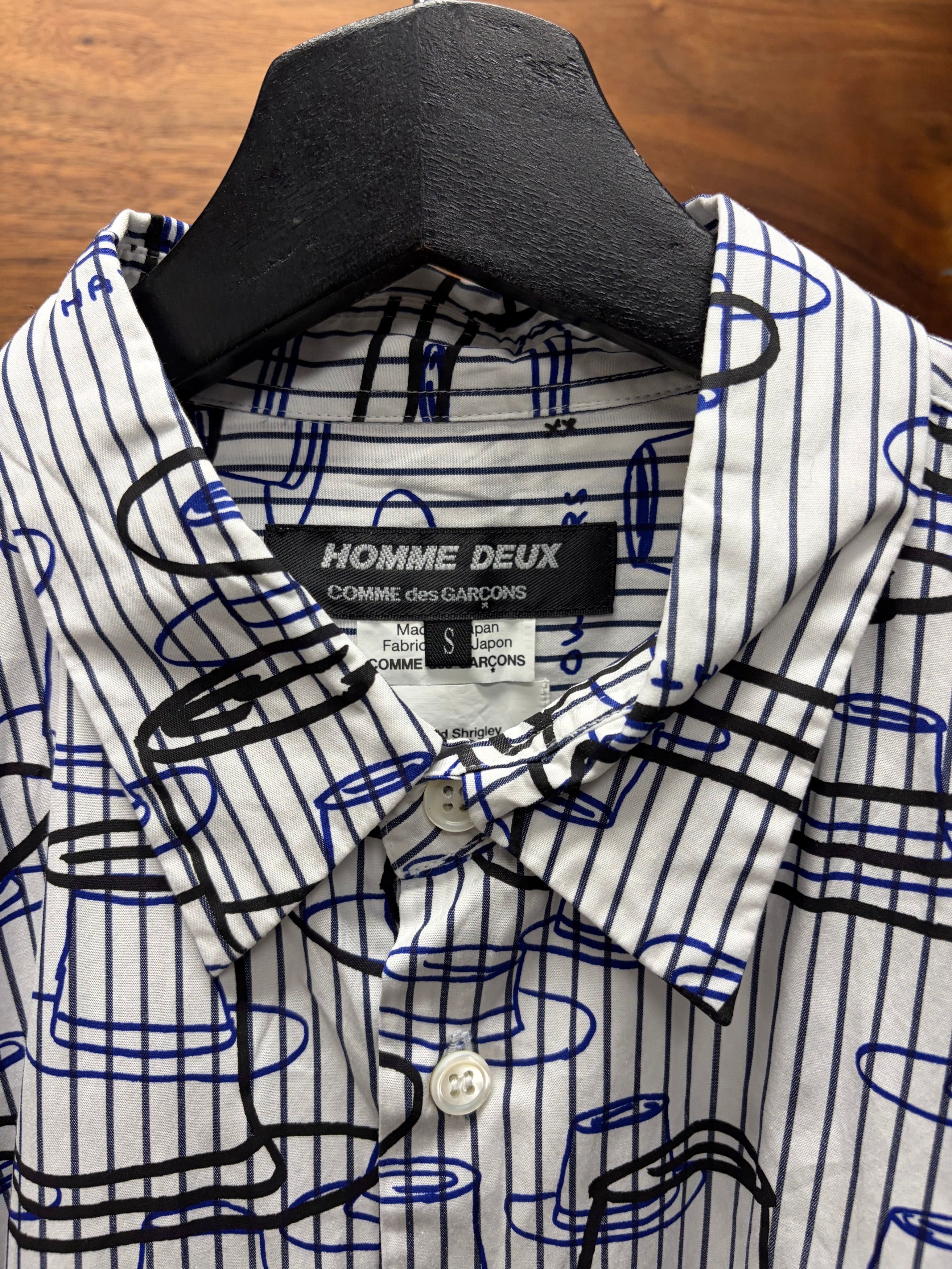 Comme des Garcons 2021 Comme Des Garçons Homme Deux ‘Hats Without Owners’ Pinstripe Shirt Size US S / EU 44-46 / 1 - 3 Thumbnail