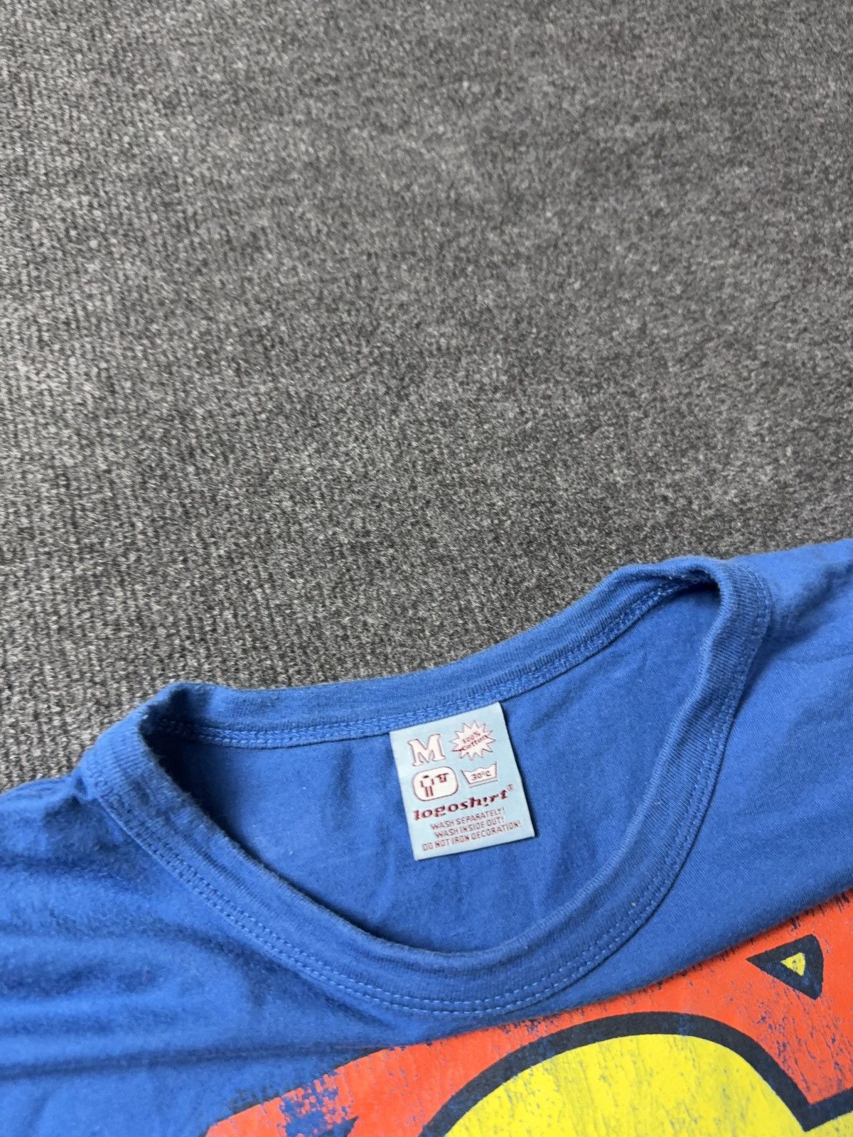 DC Comics Vintage 2009 DC Superman Distressed Graphic T-Shirt Blue Size US M / EU 48-50 / 2 - 9 Thumbnail