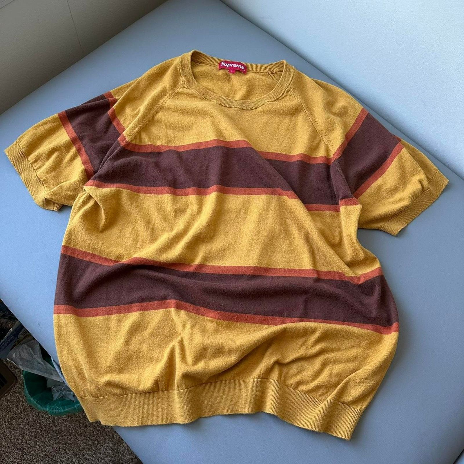 Supreme Supreme SS17 Short Sleeve Knit Striped Short Sleeve Sweater Size US L / EU 52-54 / 3 - 3 Thumbnail