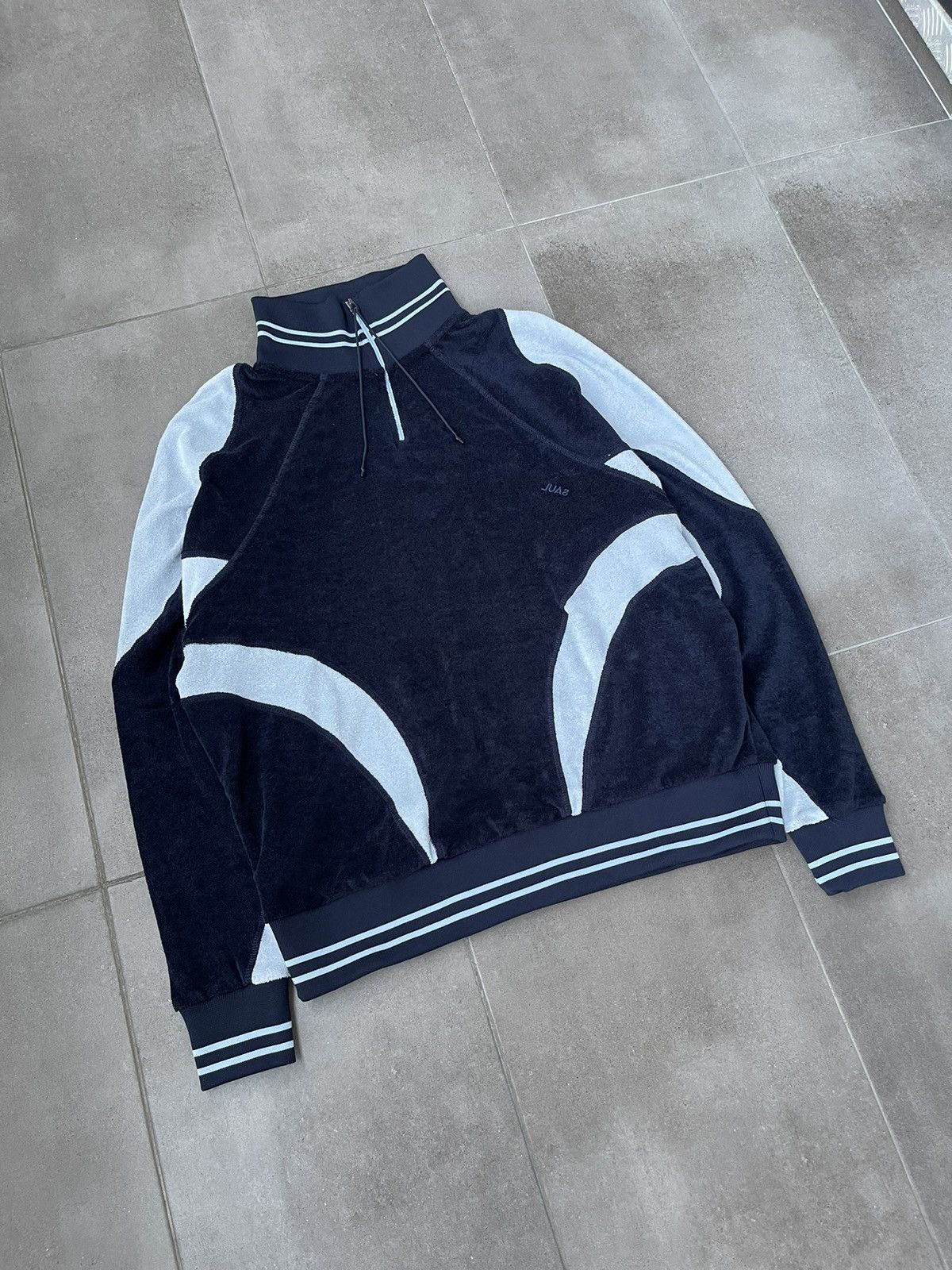 Saul Nash !DS! SS23 Saul Nash Navy Paneled Sweatshirt Size US L / EU 52-54 / 3 - 8 Thumbnail