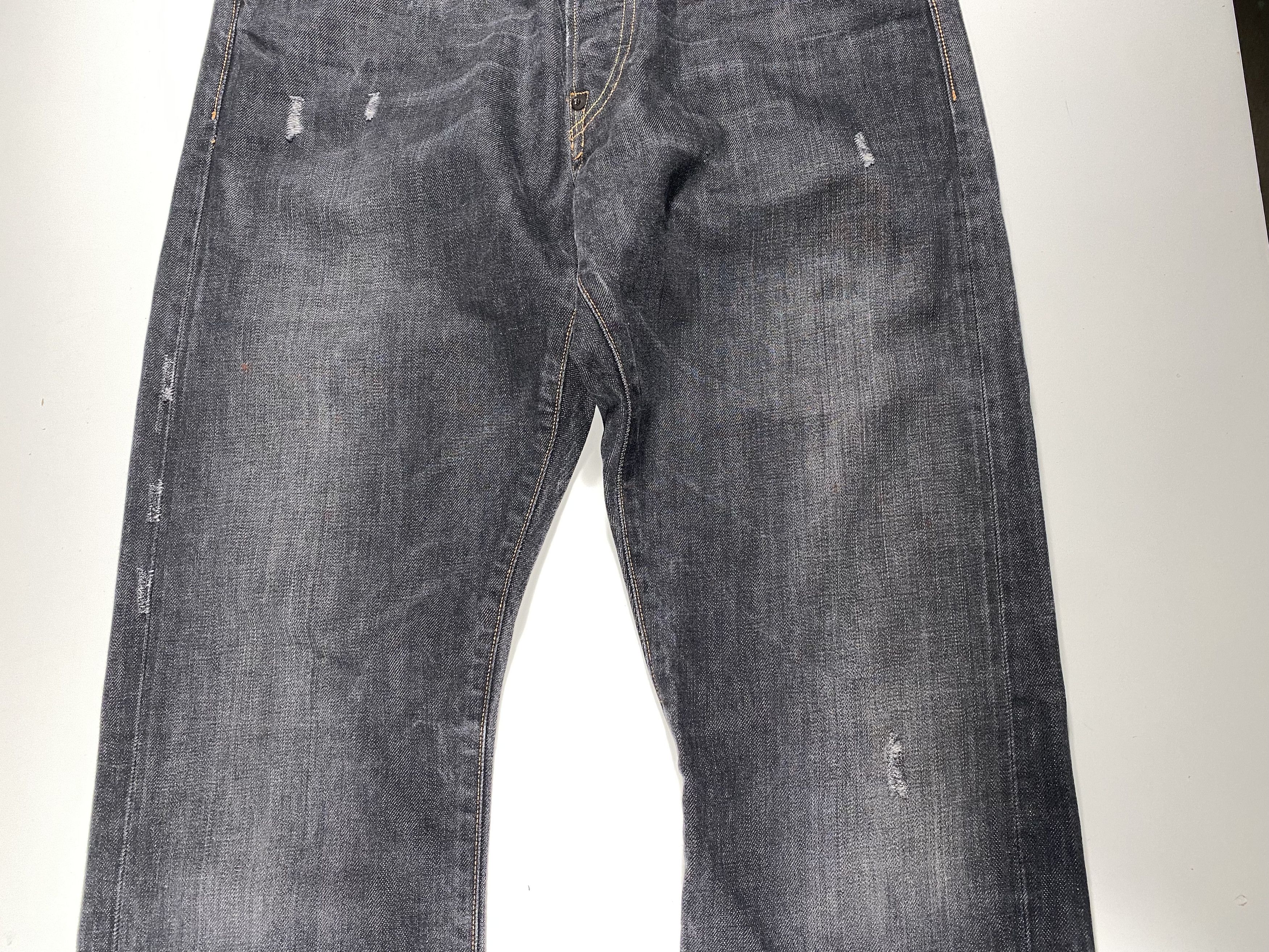 Evisu Evisu No 2 BLK Black Diacock Logo Selvedge Jeans 30x33.5 Size US 30 / EU 46 - 4 Thumbnail