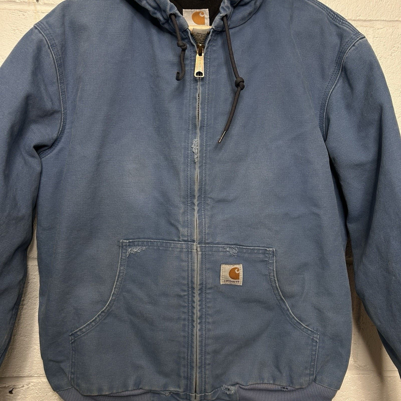 Carhartt Vintage Carhartt Hooded Active Jacket “French Blue” WJ130 Size M / US 6-8 / IT 42-44 - 4 Thumbnail