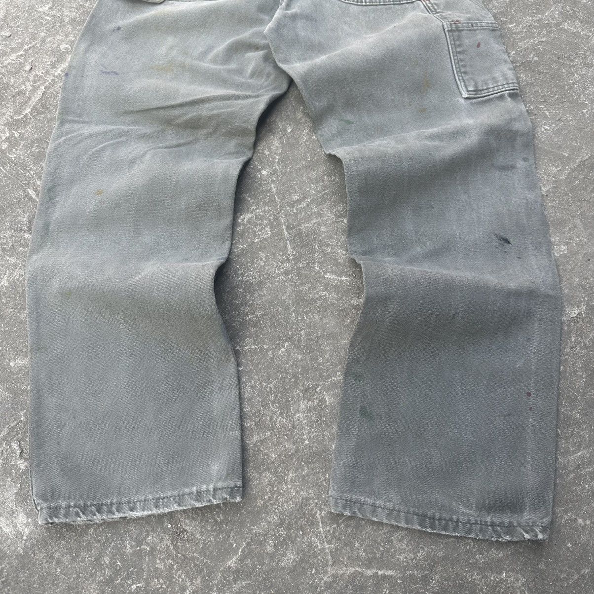 Carhartt (33x31) GRAIL FADED MOSS GREEN DICKIES CARPENTER PANTS Size US 33 - 9 Thumbnail