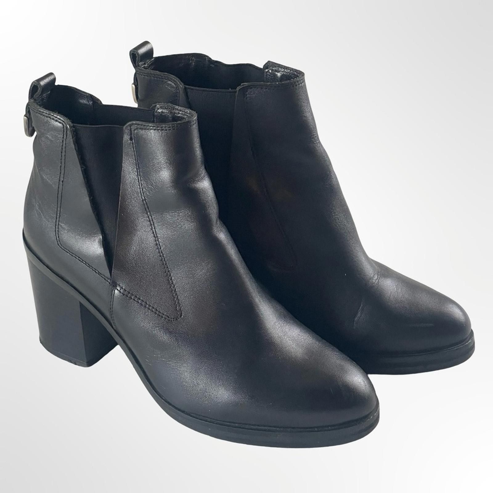 Other Office London Black Leather Ankle Boots in size 37 Size US 6.5 / IT 36.5 - 1 Thumbnail
