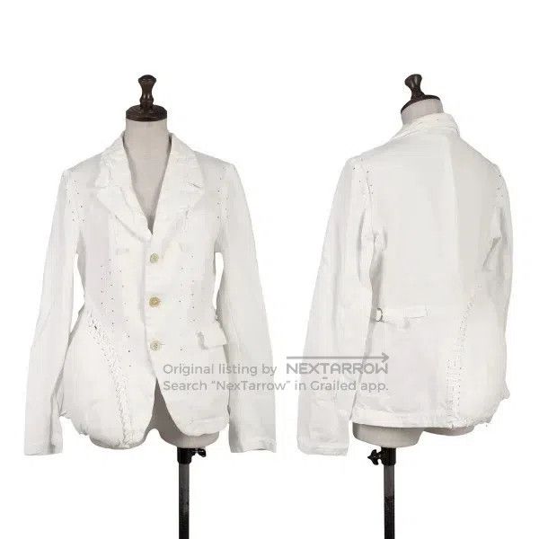 Other Comme Des Garcons White Retro Tied Jacket Size M / US 6-8 / IT 42-44 - 1 Thumbnail