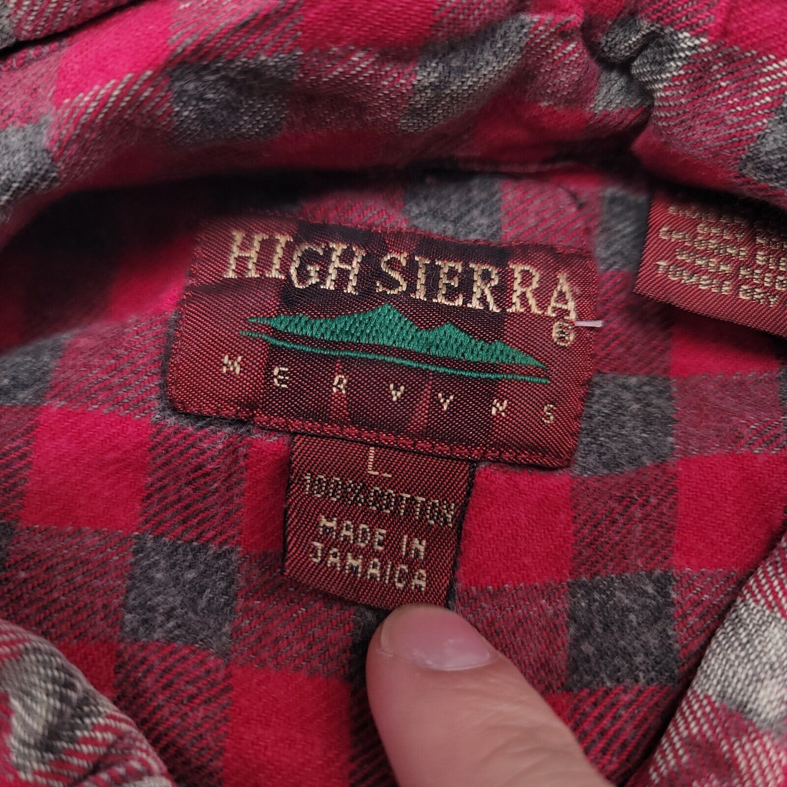 High Sierra High Sierra Gingham Flannel Shirt Mens Size Large L Red Size US L / EU 52-54 / 3 - 3 Thumbnail