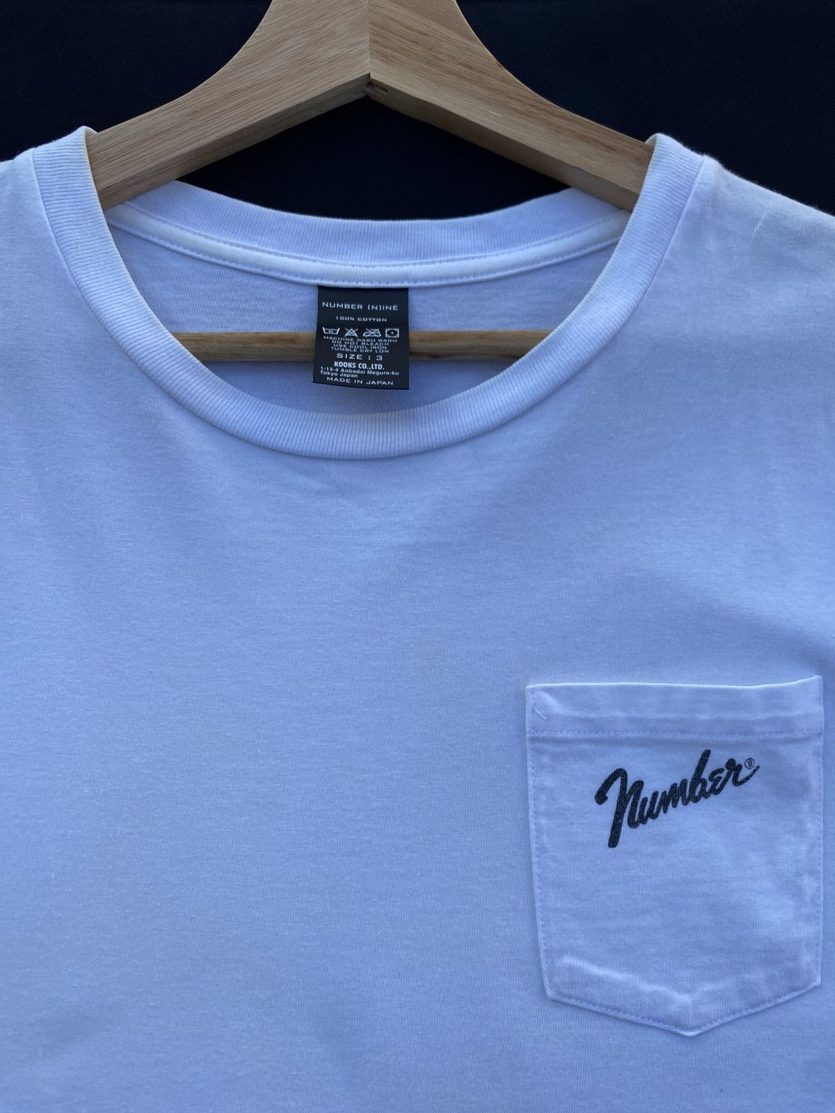 Number (N)ine Rare Number Nine Takahiromiyashita Small Logo Pocket Tee Size US M / EU 48-50 / 2 - 9 Thumbnail