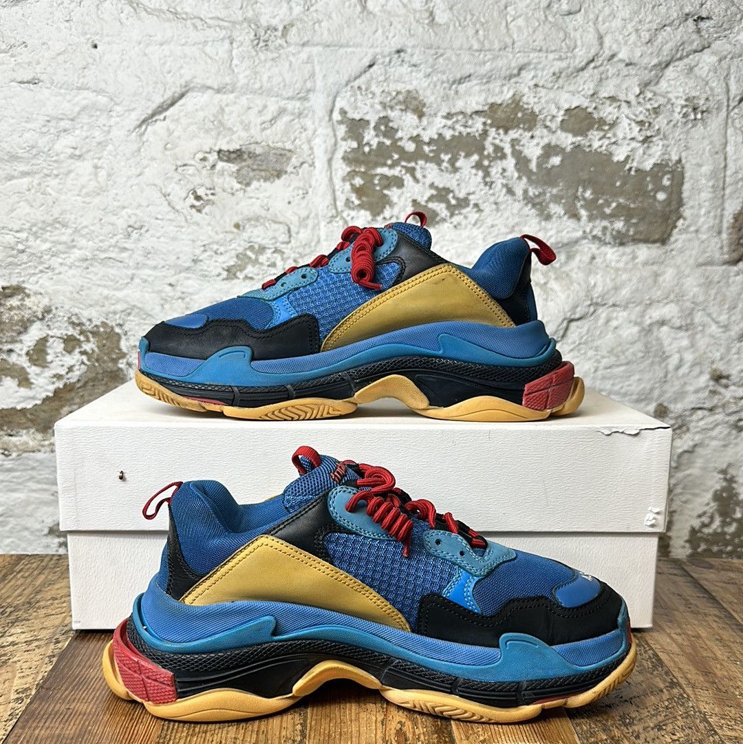 Balenciaga triple s red blue yellow best sale