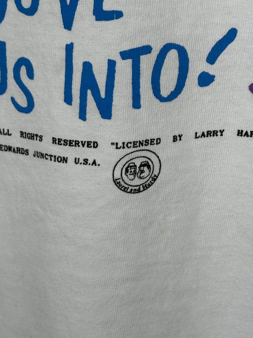 Vintage 90s Laurel & Hardy Another Mess You’ve Gotten Me Into Tee Size US L / EU 52-54 / 3 - 7 Thumbnail