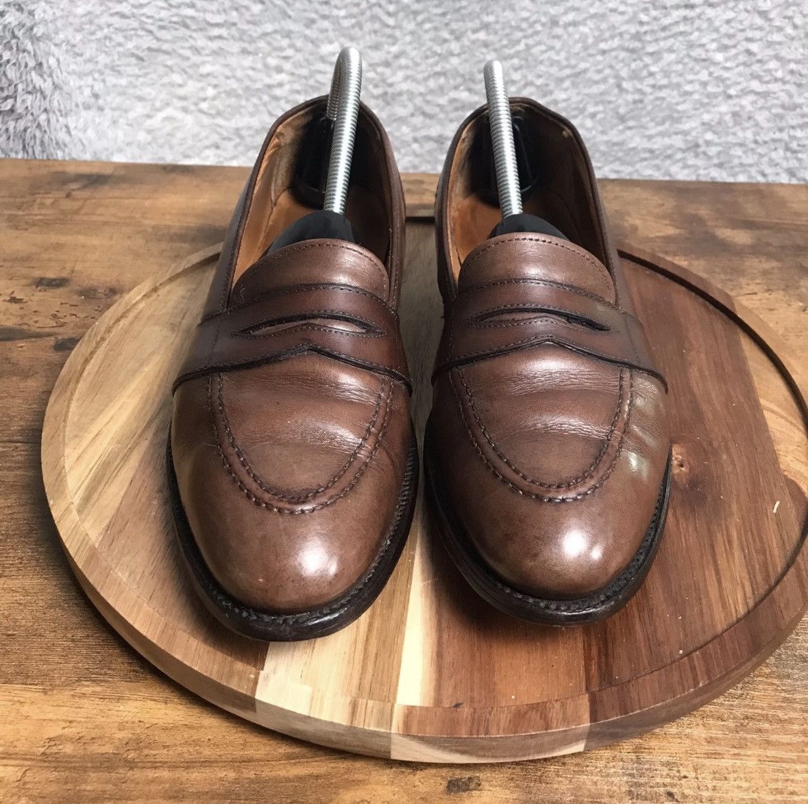 Alden Alden 686 Brown Calfskin Penny Loafer Men’s 7 A/C Made USA Size US 7.5 / EU 40-41 - 2 Thumbnail