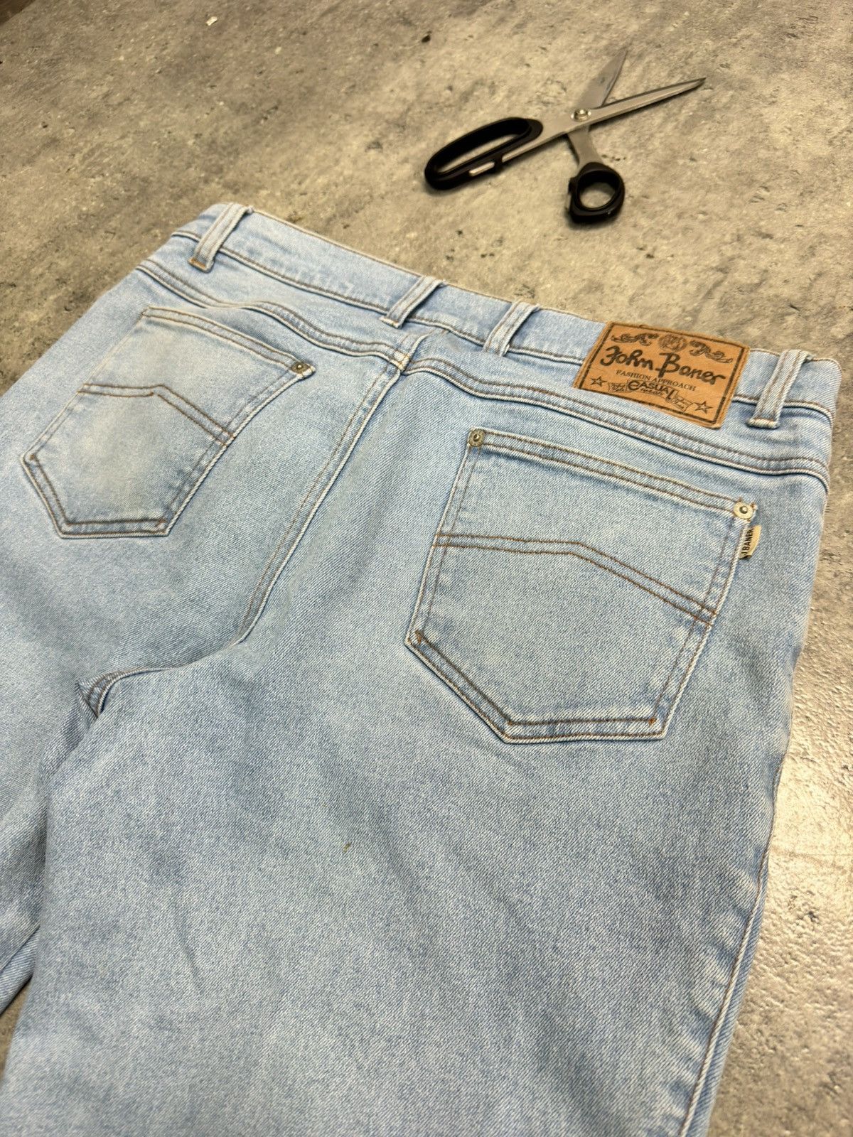 John Baner ᶠᵃⁿᶜʸᵍᵘʸ Vintage Baggy Washed Denim Jeans Wide leg Y2K Size US 34 / EU 50 - 5 Thumbnail