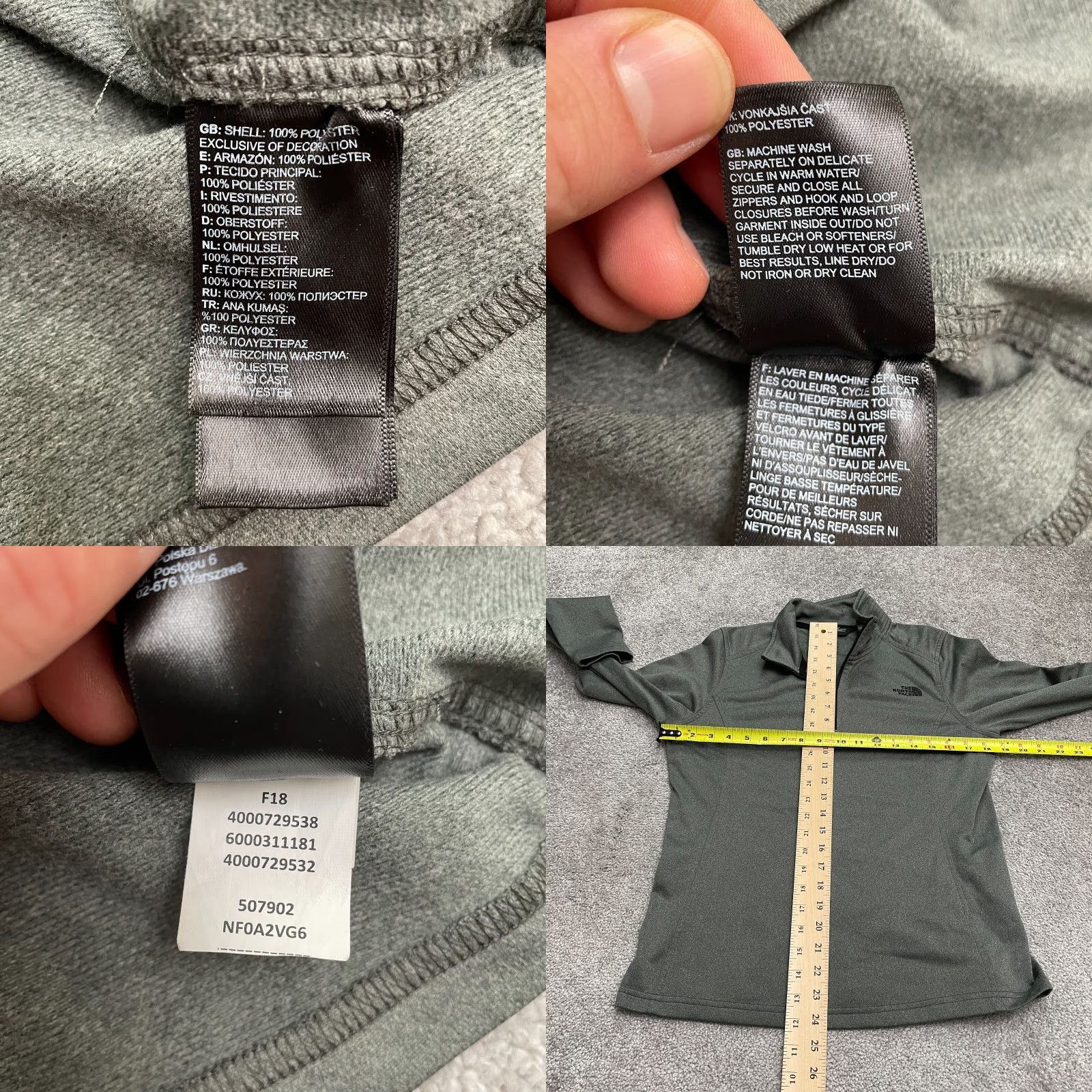 The North Face The North Face Tech Glacier Active Jacket Womens M Gray 1/4 Zip Pullover Size M / US 6-8 / IT 42-44 - 8 Thumbnail