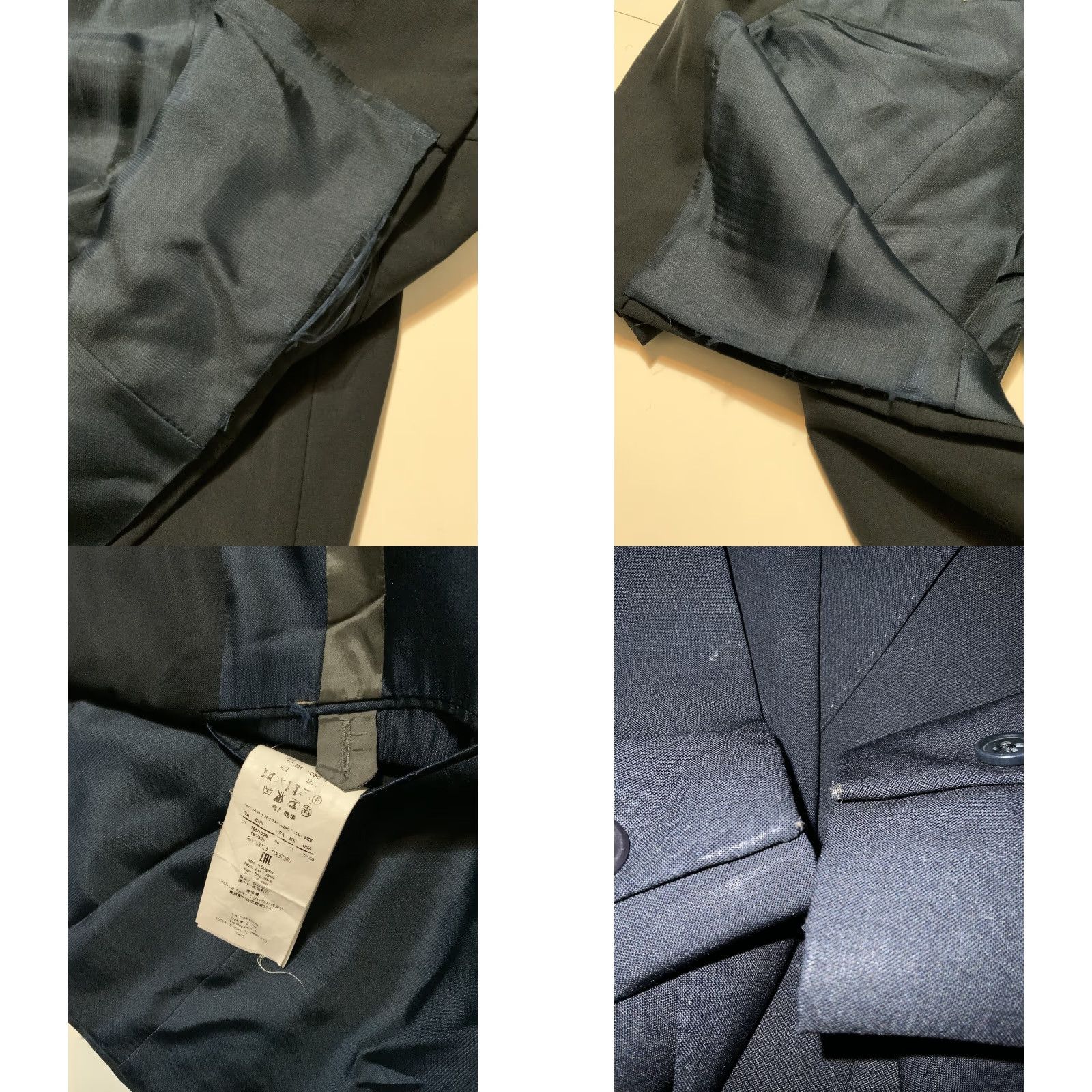 Armani Armani Collezioni M Line Blazer Navy Wool Two Button Sportscoat Jacket Sz. 50 Mens Regular Size 50 Blues Size 50R - 8 Thumbnail