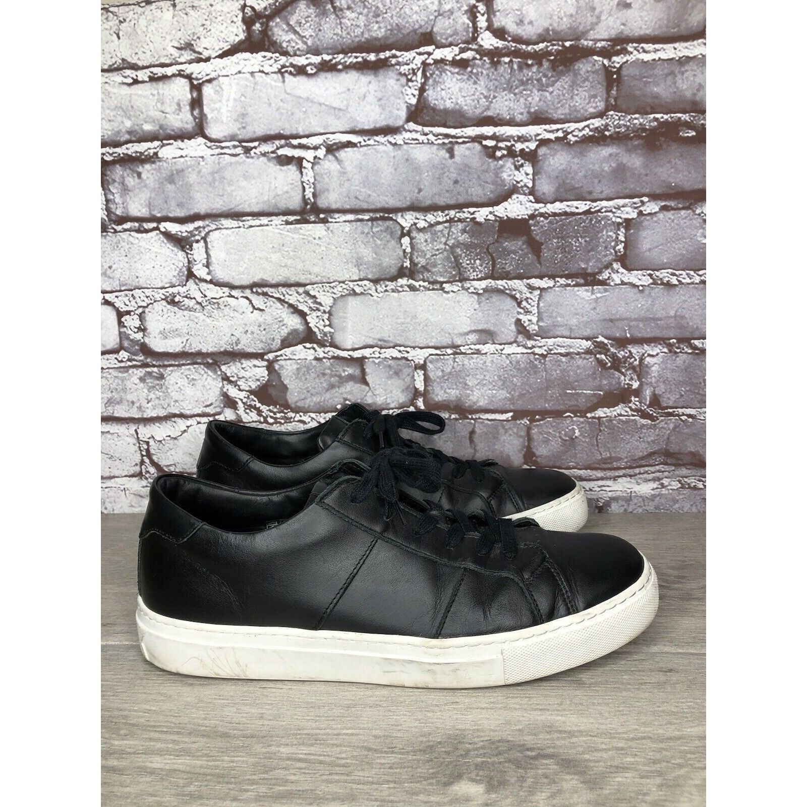 Greats Greats Brooklyn Black Leather Causal Lace Sneakers Shoes Men Size US 9.5 / EU 42-43 - 3 Thumbnail