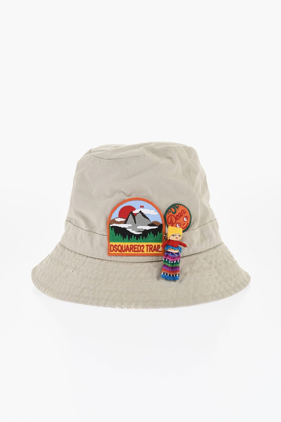 Dsquared2 Cotton Bucket Hat With Appliqués Size ONE SIZE - 1 Thumbnail