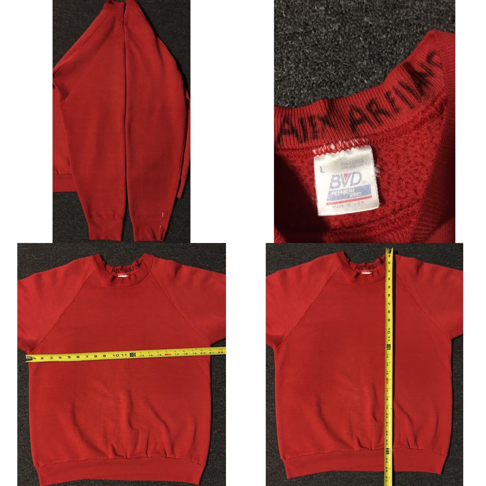 Vintage VINTAGE 80s Faded Sweatshirt S M USA Track Grunge Surf Skate Punk PE 90s Hoodie Red Mens S Size US S / EU 44-46 / 1 - 8 Thumbnail