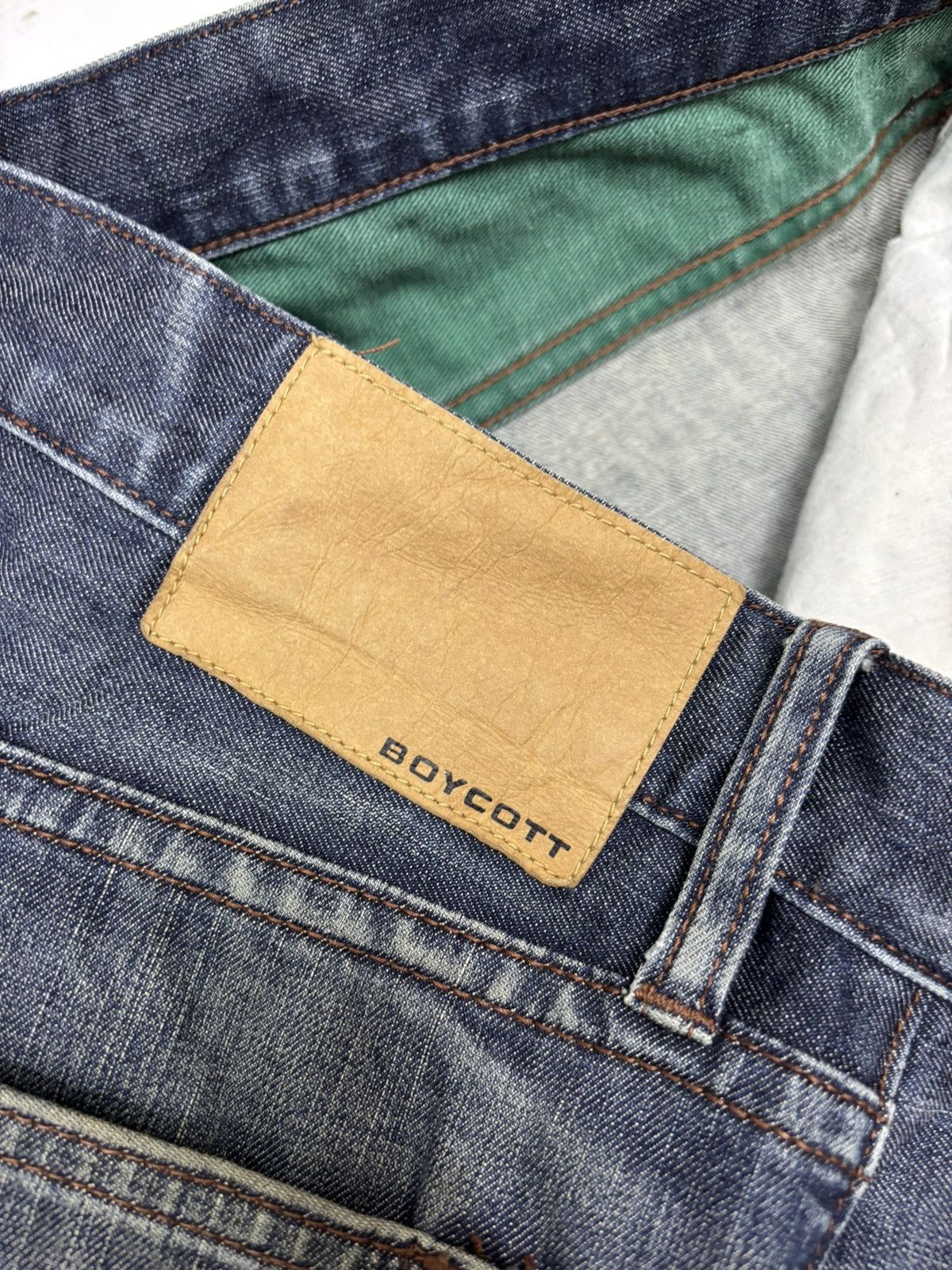 If Six Was Nine Vintage Japanese Brand Boycott Rusty Distress Denim Jeans Size US 34 / EU 50 - 9 Thumbnail