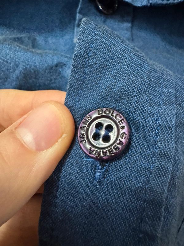 Dolce & Gabbana × Vintage D&G Dolce&Gabbana Jeans Blue Shirt Pocket Logo XL Size US XL / EU 56 / 4 - 4 Thumbnail