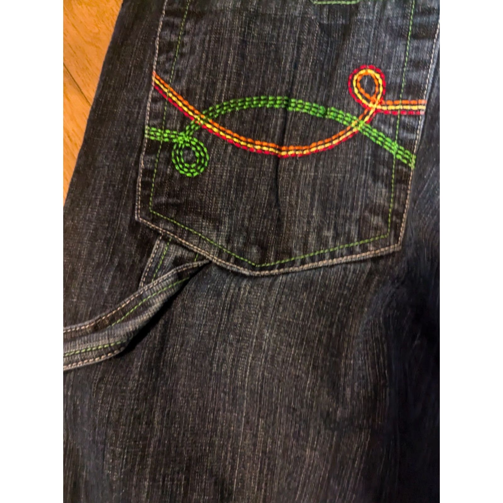 Express VINTAGE BROOKLYN XPRESS Jeans 90s Y2K Hip Hop Baggy Wide-Leg 36" Mens Blue Denim 5-Pocket Zipper Fly Size US 36 / EU 52 - 4 Thumbnail